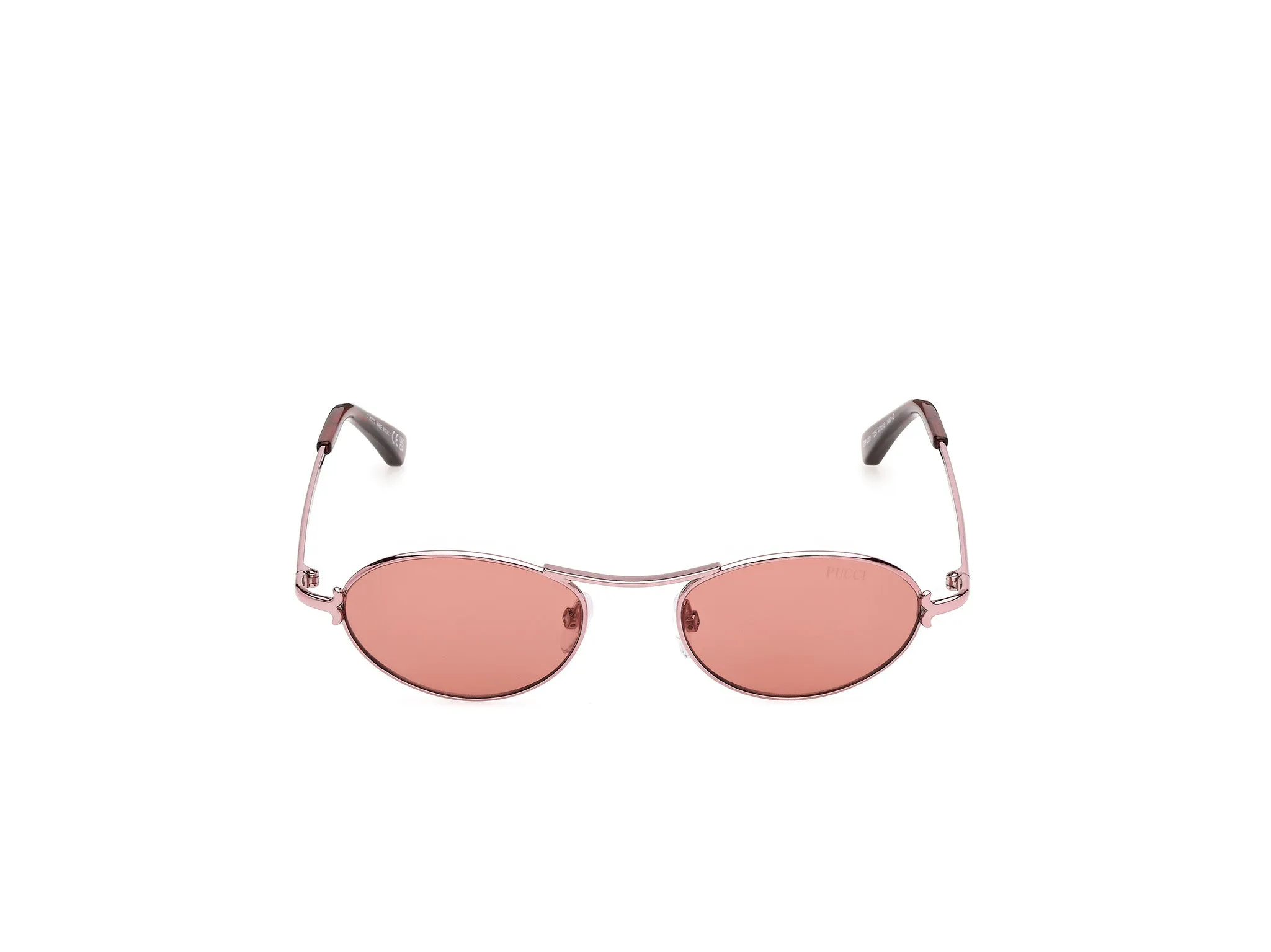 Emilio Pucci EP0261 72S Occhiali da sole Metallo Rosa Bordeaux Rotonda Normale - immagine 2