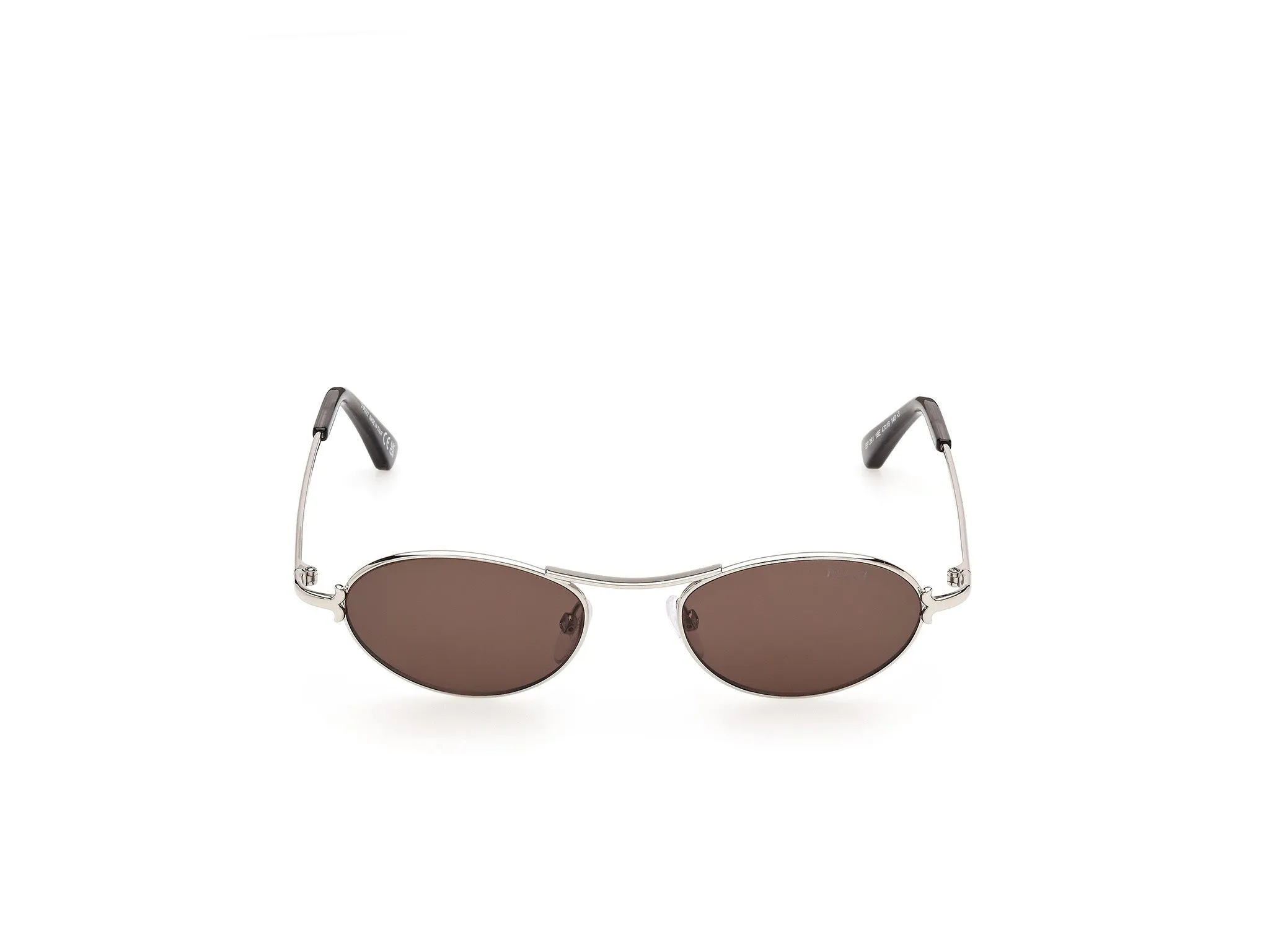 Emilio Pucci EP0261 16E Occhiali da sole Metallo Palladio Marrone Rotonda Normale - immagine 2