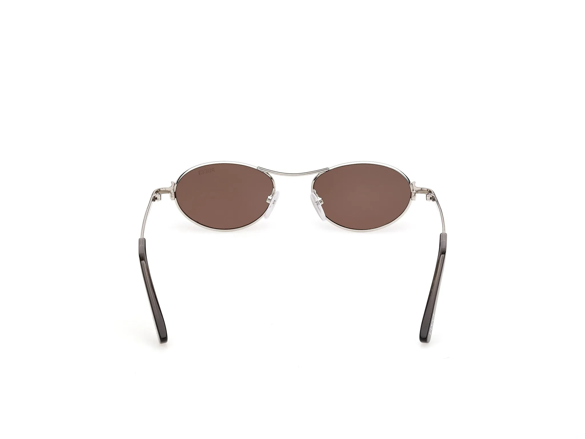 Emilio Pucci EP0261 16E Occhiali da sole Metallo Palladio Marrone Rotonda Normale - immagine 4