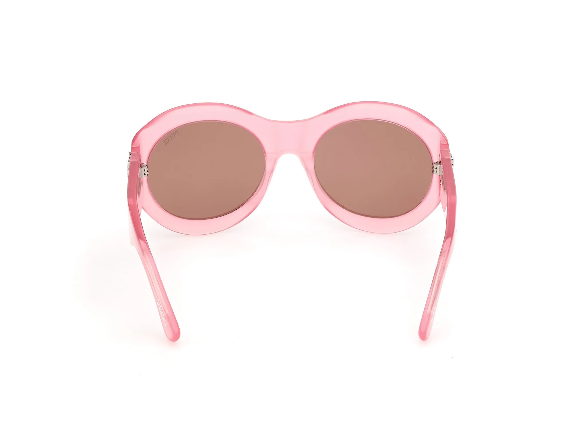 Emilio Pucci EP0260 72E Occhiali da sole Acetato Rosa Marrone Rotonda Normale - immagine 4