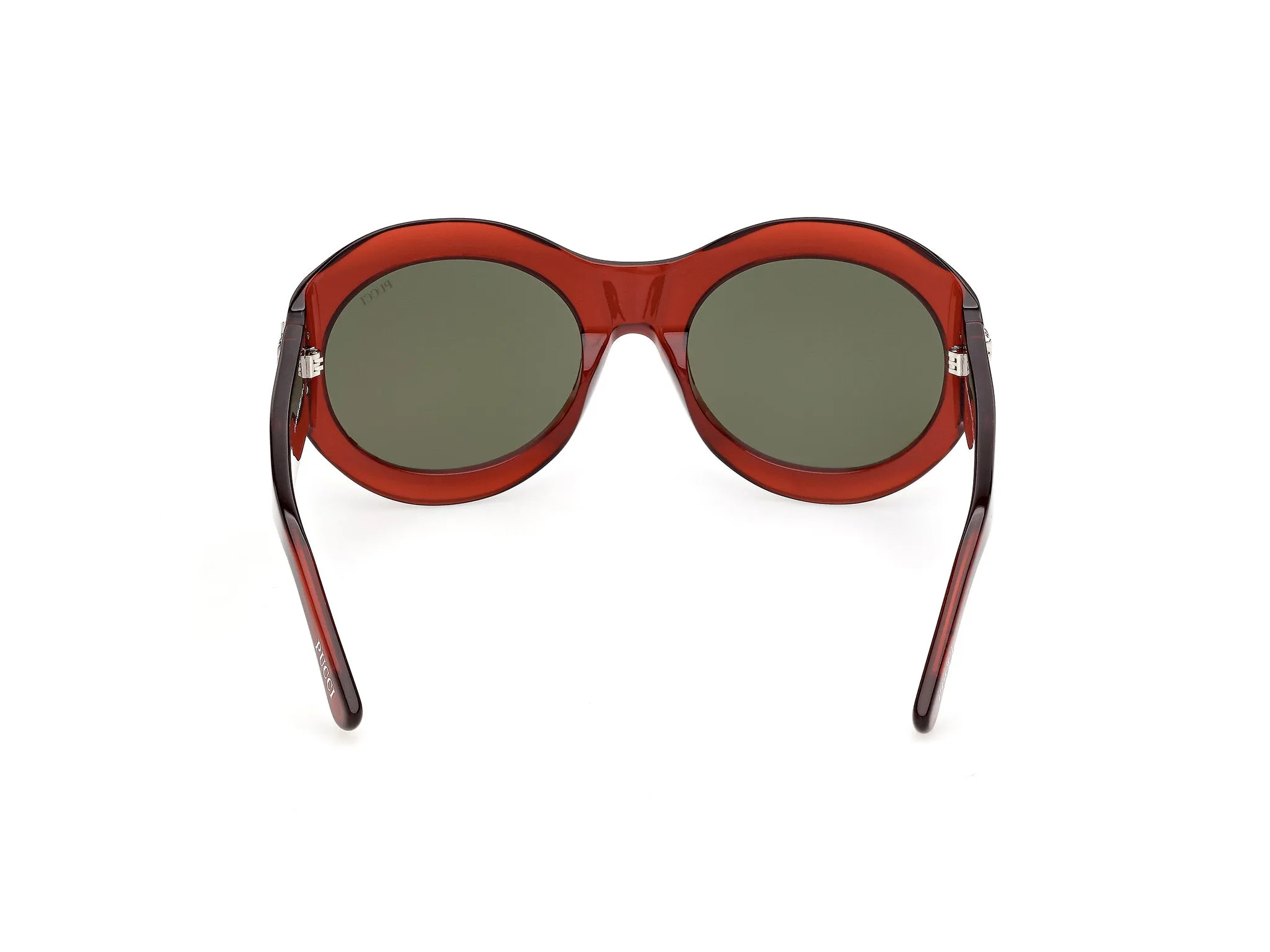 Emilio Pucci EP0260 66N Occhiali da sole Acetato Rosso Verde Rotonda Normale - immagine 4