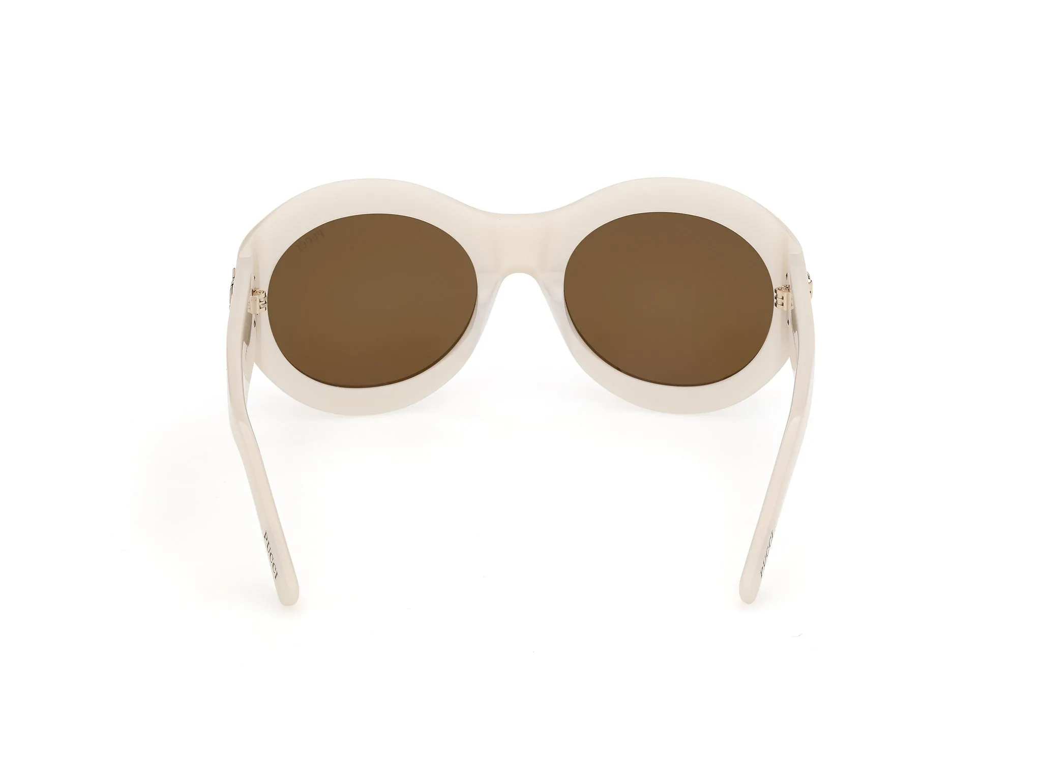Emilio Pucci EP0260 25E Occhiali da sole Acetato Bianco Marrone Rotonda Normale - immagine 4