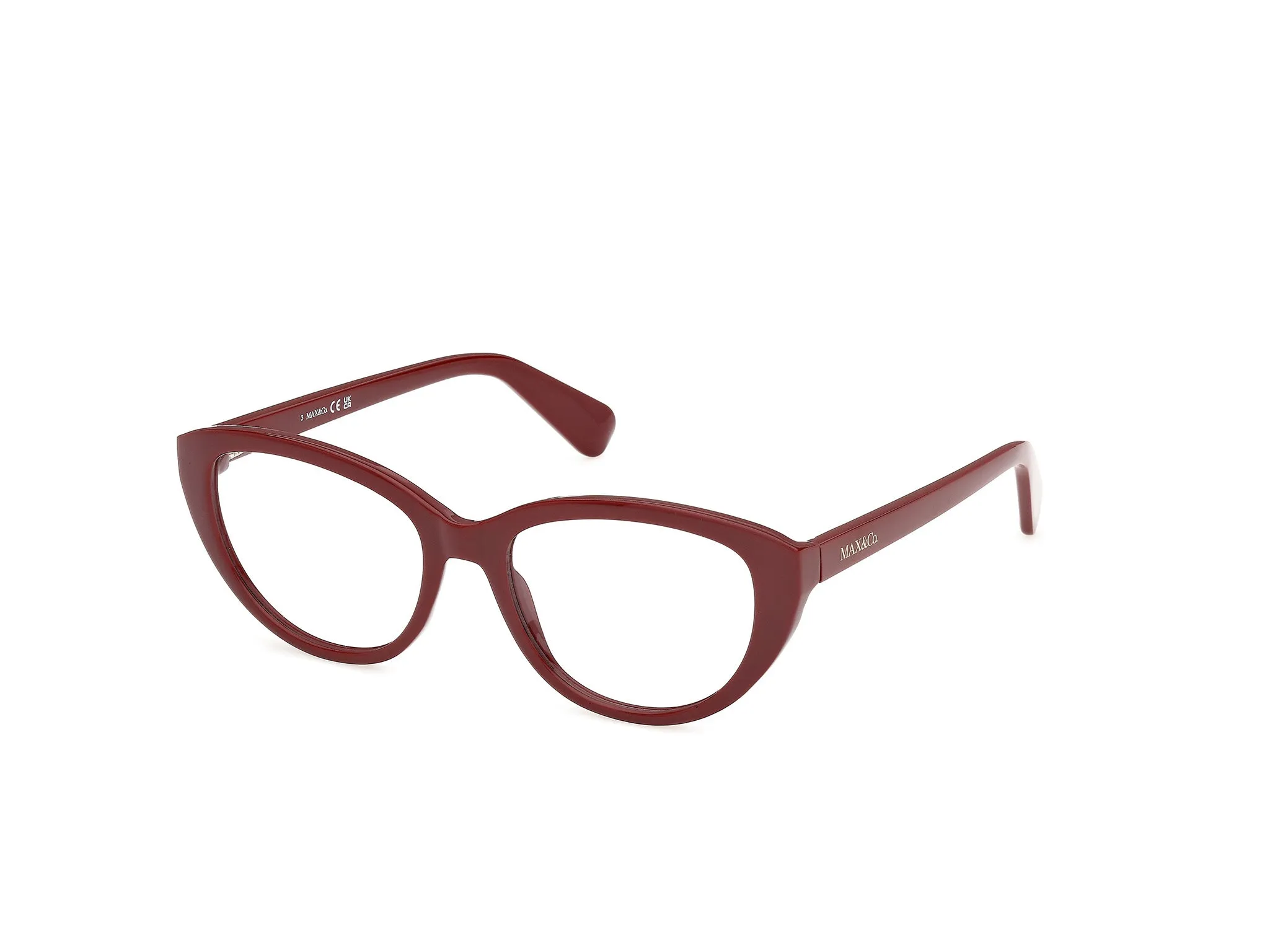 MAX&Co MO5243 69 Montature da vista Iniettato Bordeaux Rotonda Normale - immagine 1