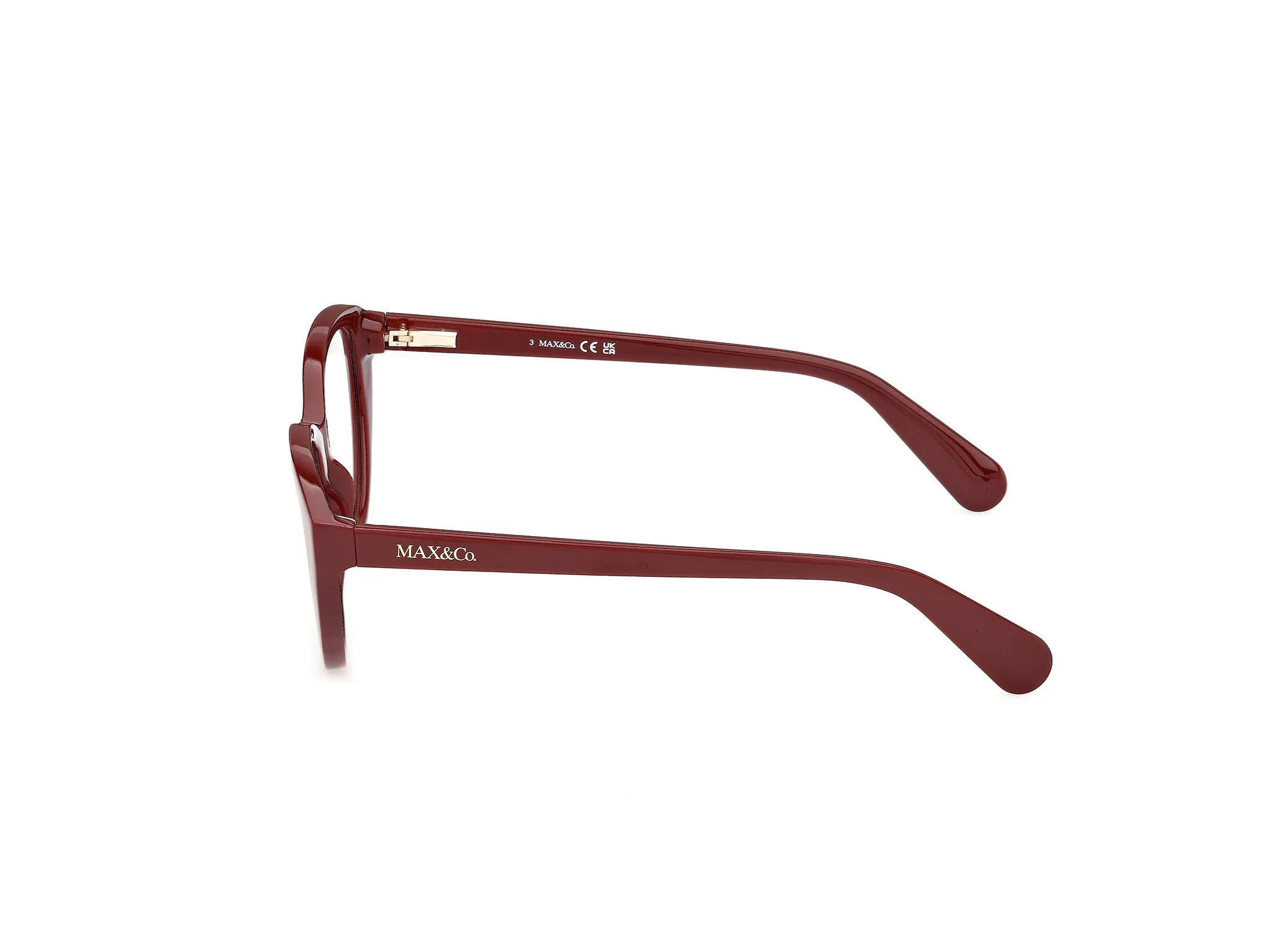 MAX&Co MO5243 69 Montature da vista Iniettato Bordeaux Rotonda Normale - immagine 3