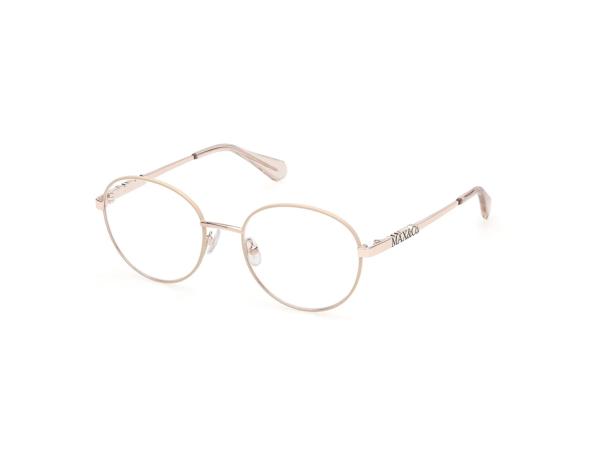 MAX&Co MO5234 28 Montature da vista Metallo Beige Rotonda Normale - immagine 1