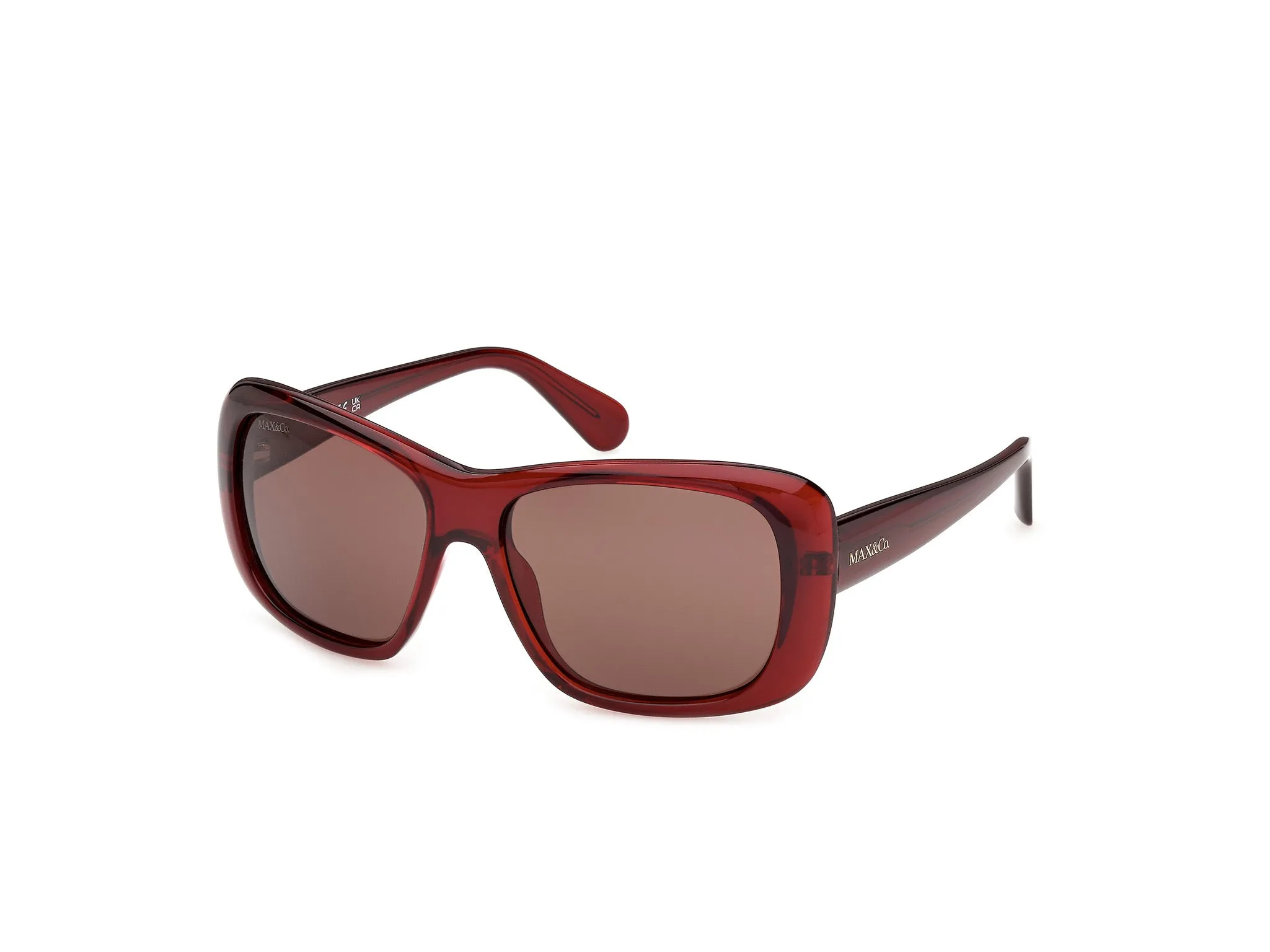 MAX&Co MO0177 69E Occhiali da sole Iniettato Bordeaux Marrone Squadrata Normale - immagine 1