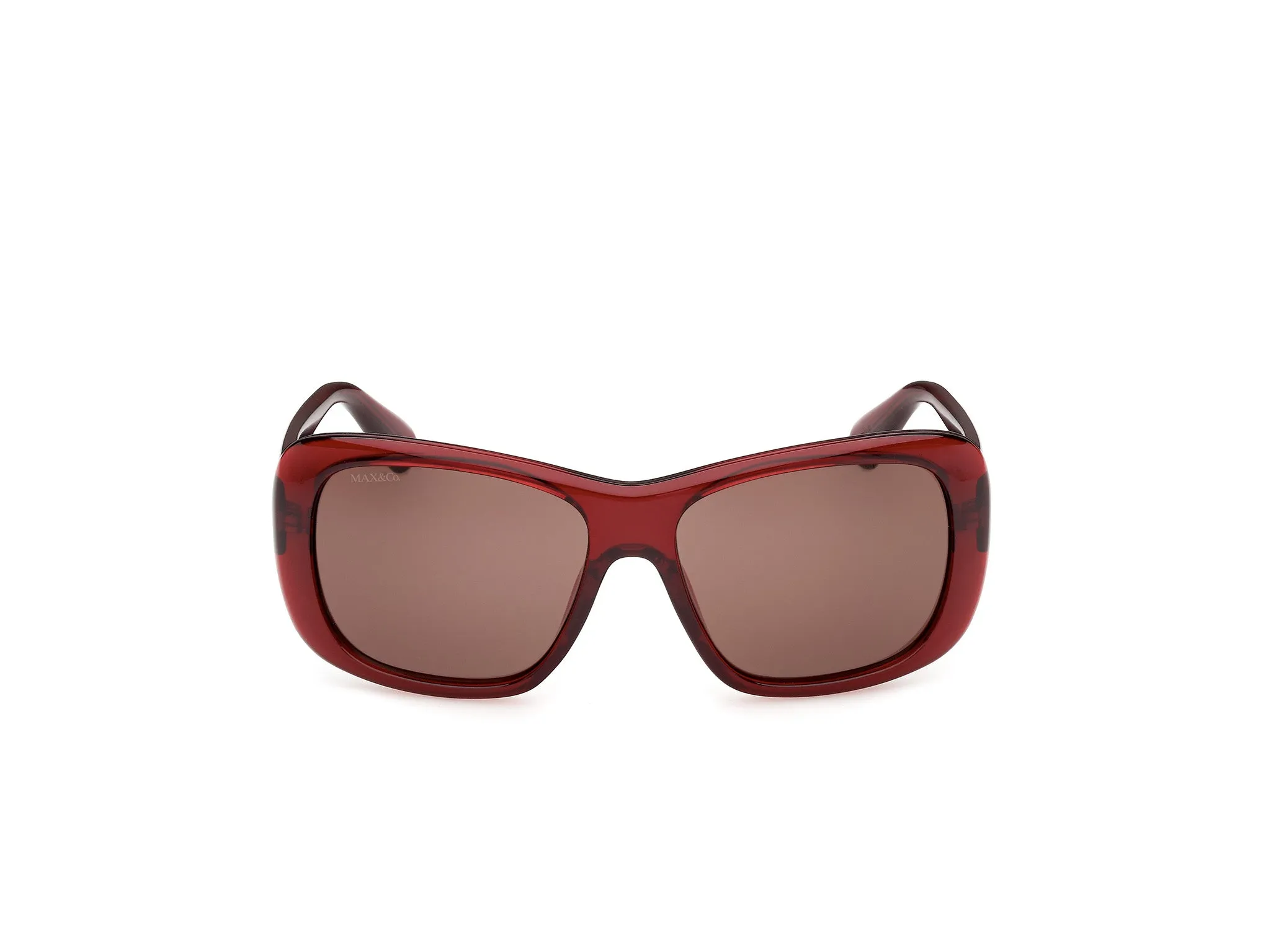 MAX&Co MO0177 69E Occhiali da sole Iniettato Bordeaux Marrone Squadrata Normale - immagine 2