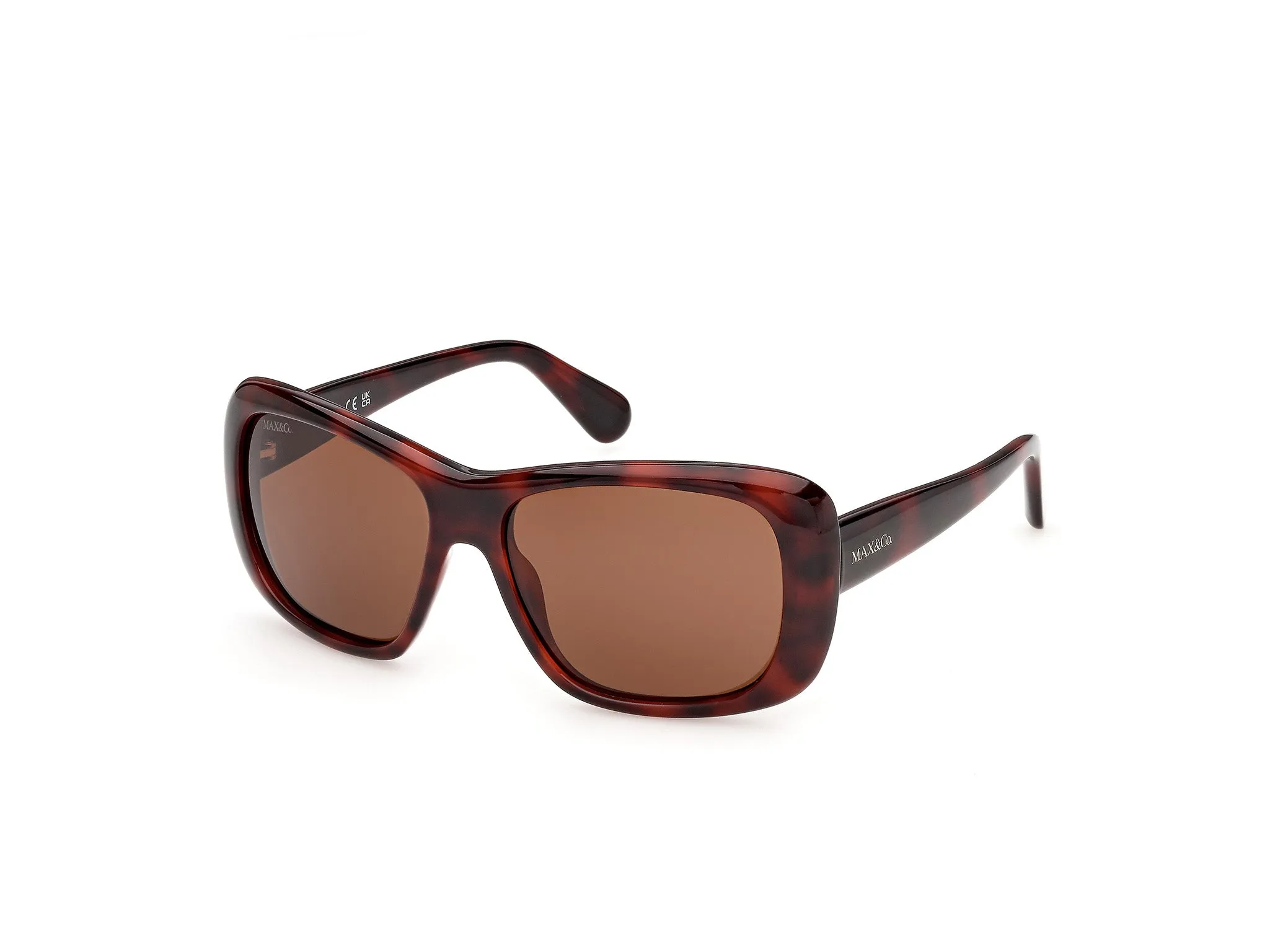 MAX&Co MO0177 52E Occhiali da sole Iniettato Havana Marrone Squadrata Normale - immagine 1