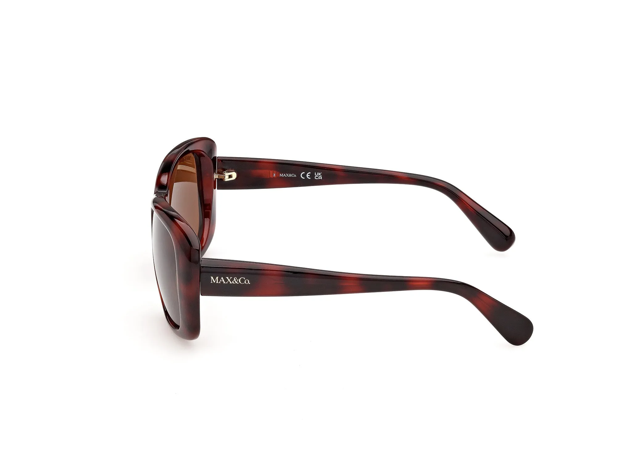 MAX&Co MO0177 52E Occhiali da sole Iniettato Havana Marrone Squadrata Normale - immagine 3