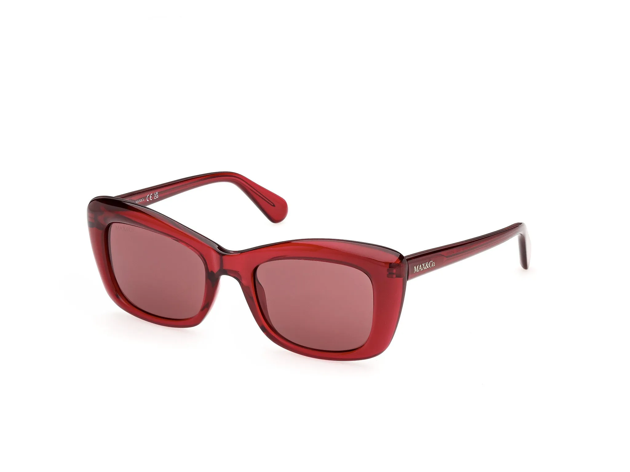 MAX&Co MO0176 75S Occhiali da sole Iniettato Fucsia Bordeaux Farfalla Normale - immagine 1