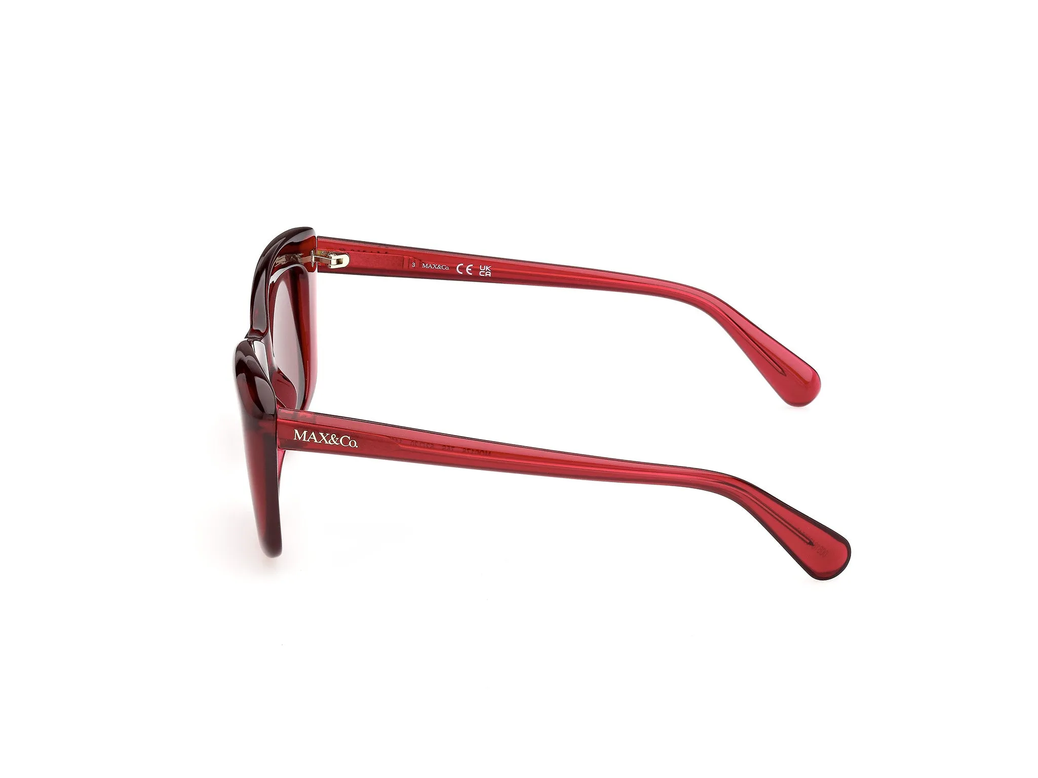 MAX&Co MO0176 75S Occhiali da sole Iniettato Fucsia Bordeaux Farfalla Normale - immagine 3