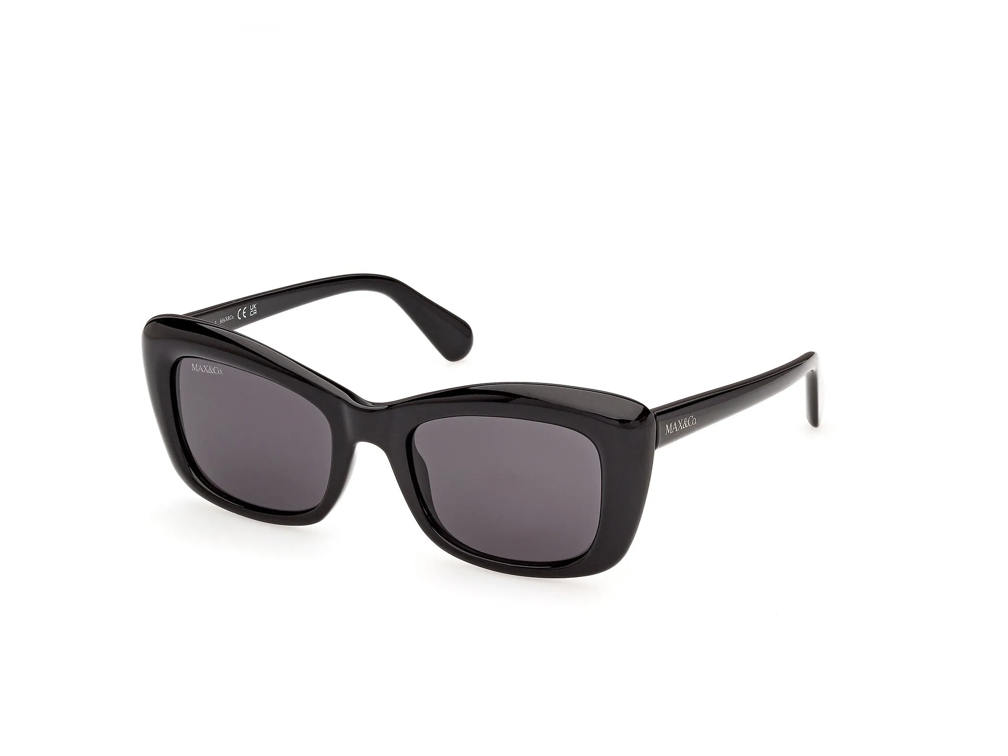 MAX&Co MO0176 01A Occhiali da sole Iniettato Nero Fumo Farfalla Normale - immagine 1