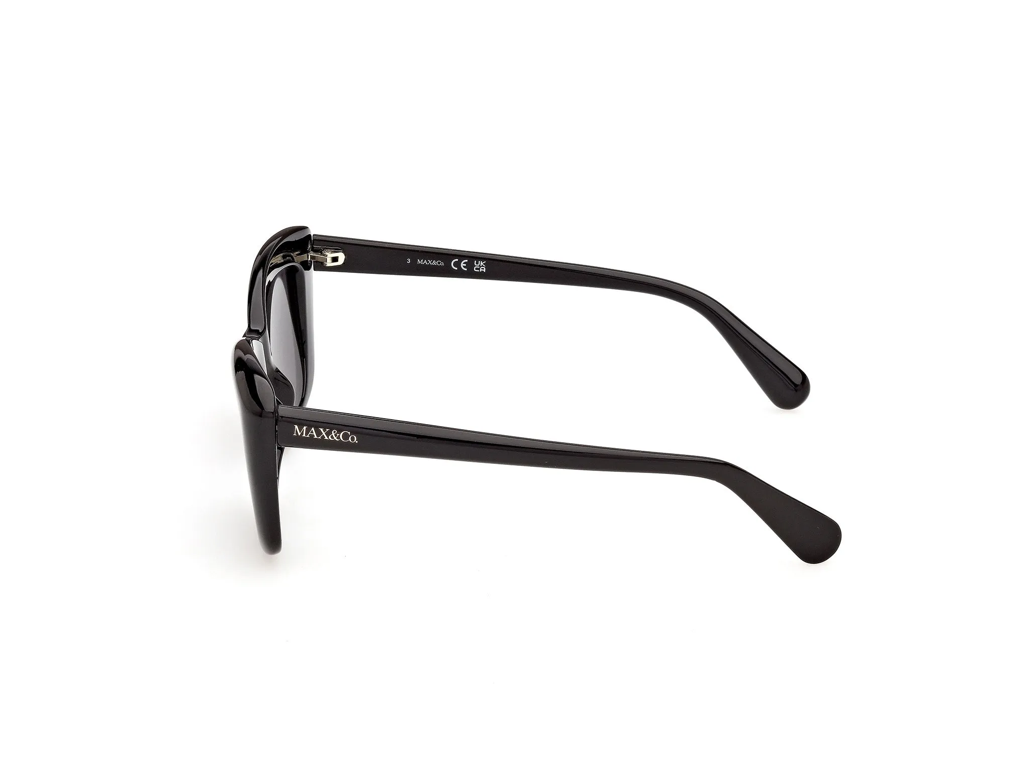 MAX&Co MO0176 01A Occhiali da sole Iniettato Nero Fumo Farfalla Normale - immagine 3