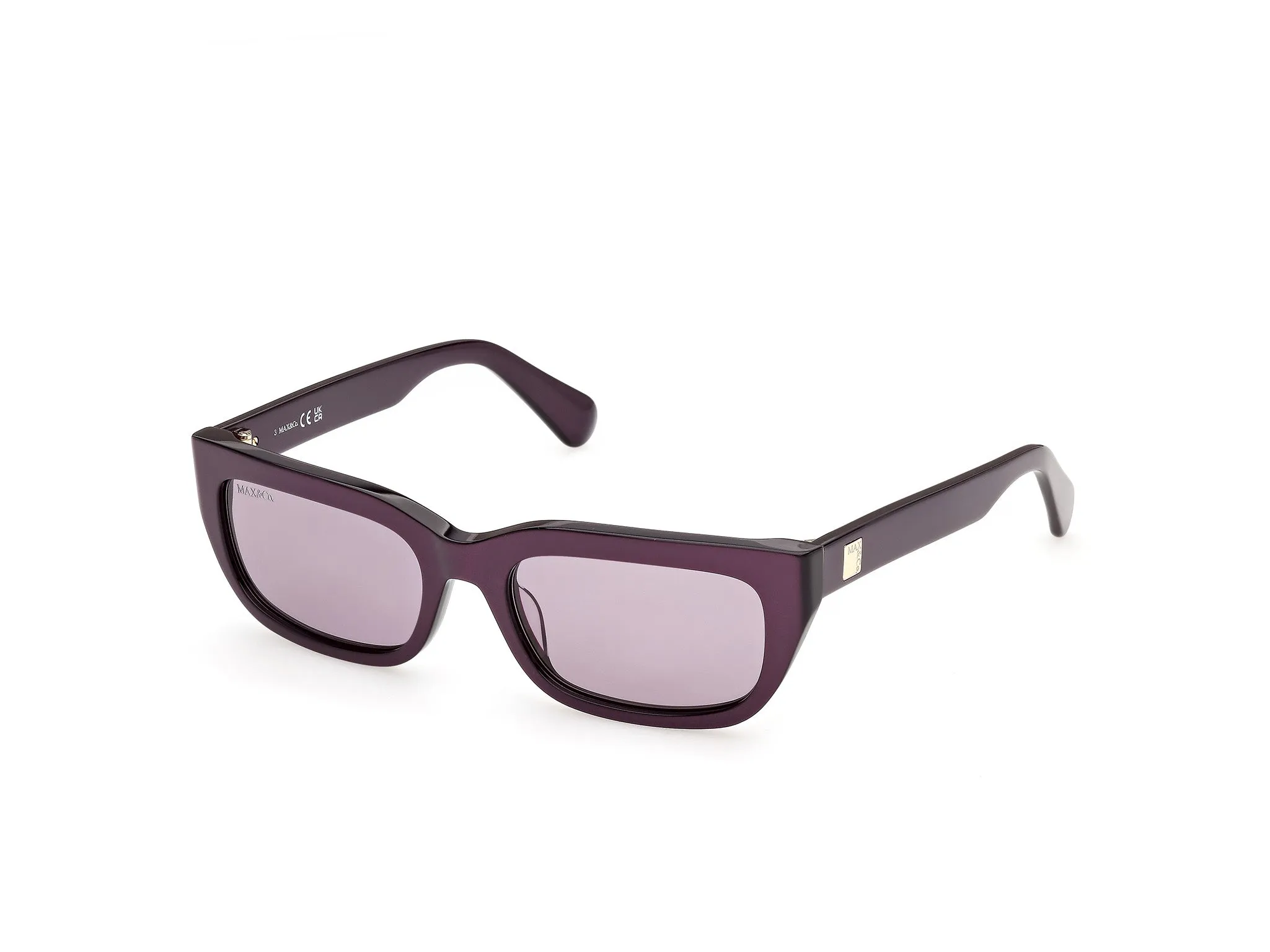 MAX&Co MO0175 83A Occhiali da sole Acetato Viola Fumo Squadrata Normale - immagine 1