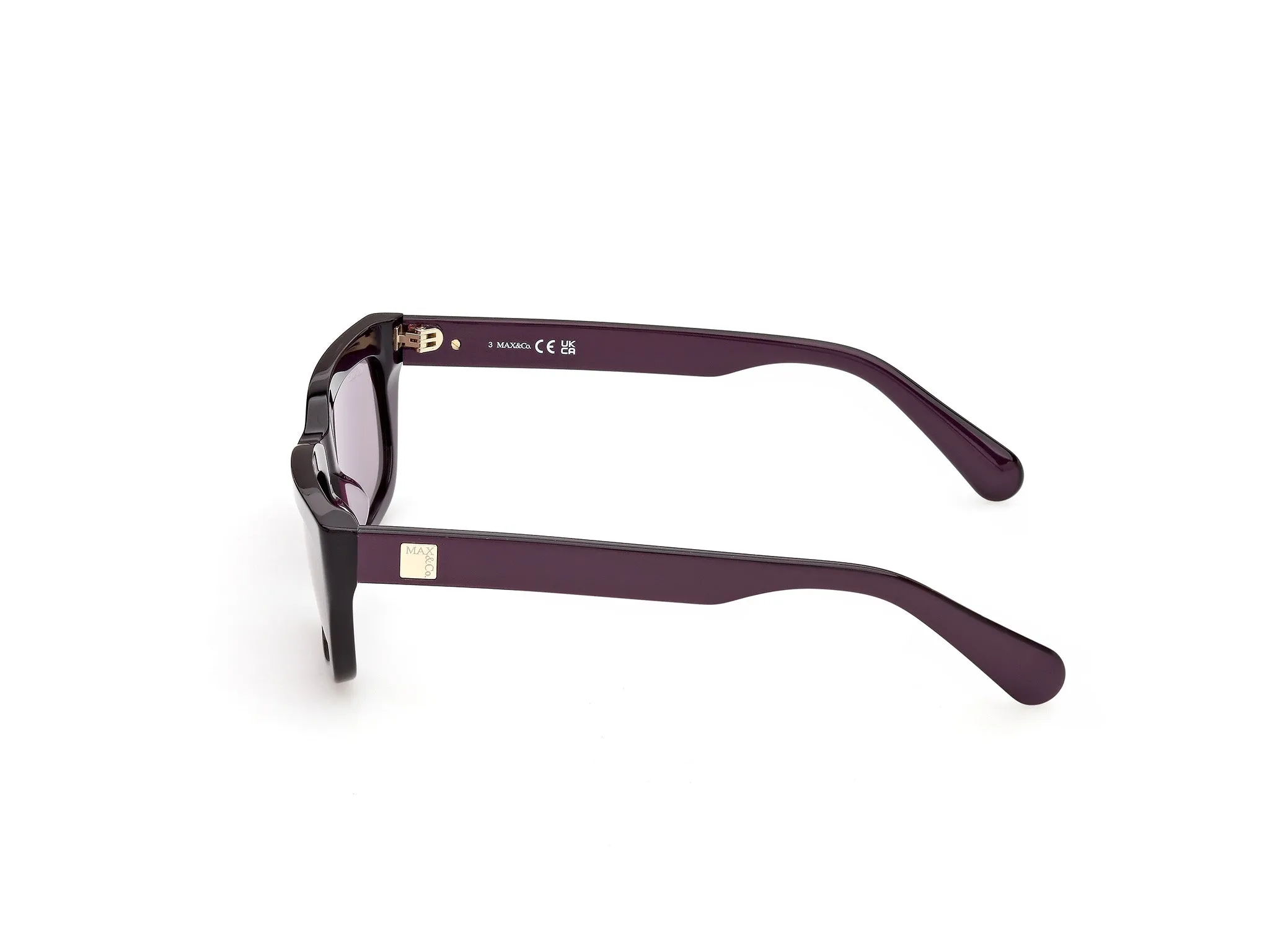 MAX&Co MO0175 83A Occhiali da sole Acetato Viola Fumo Squadrata Normale - immagine 3