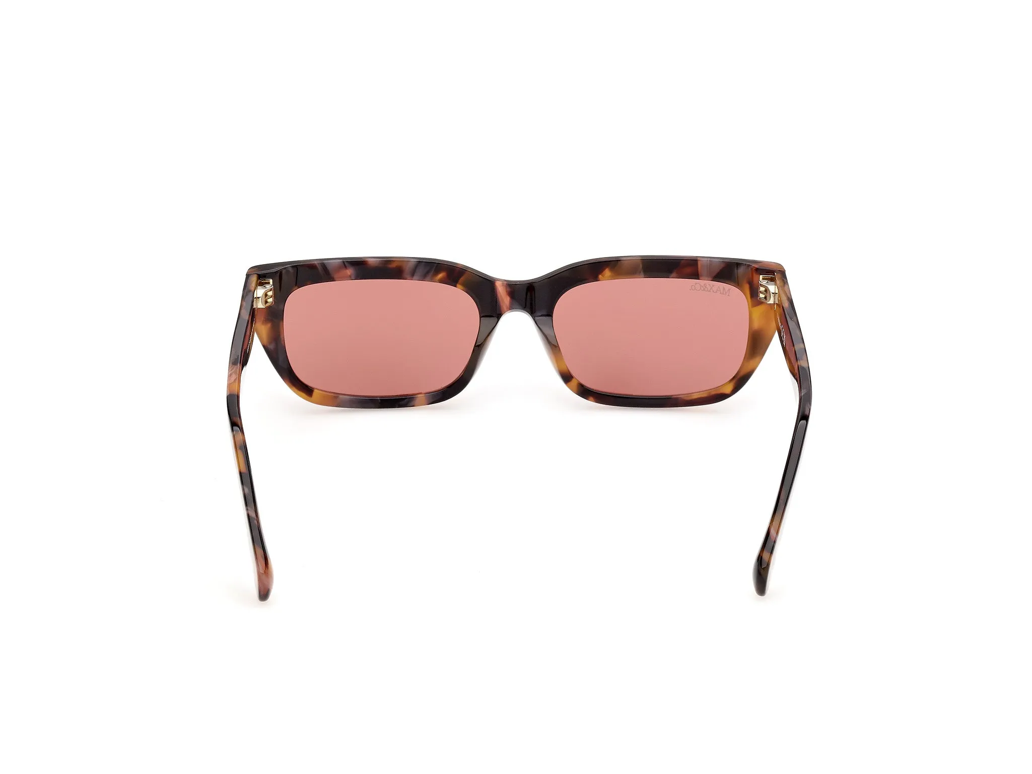 MAX&Co MO0175 52S Occhiali da sole Acetato Havana Bordeaux Squadrata Normale - immagine 4