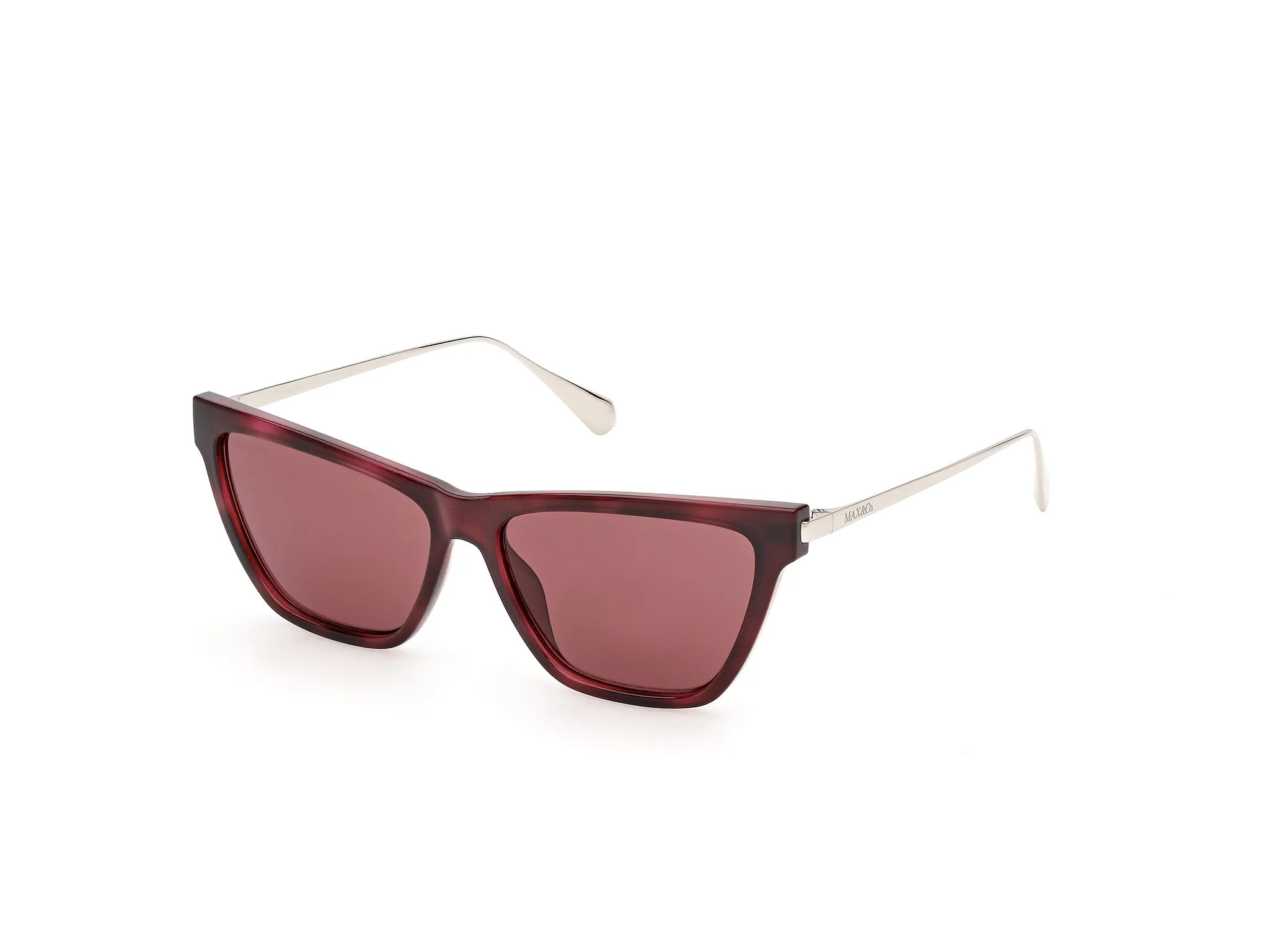 MAX&Co MO0174 54S Occhiali da sole Iniettato Havana Bordeaux Cat Eye Normale - immagine 1