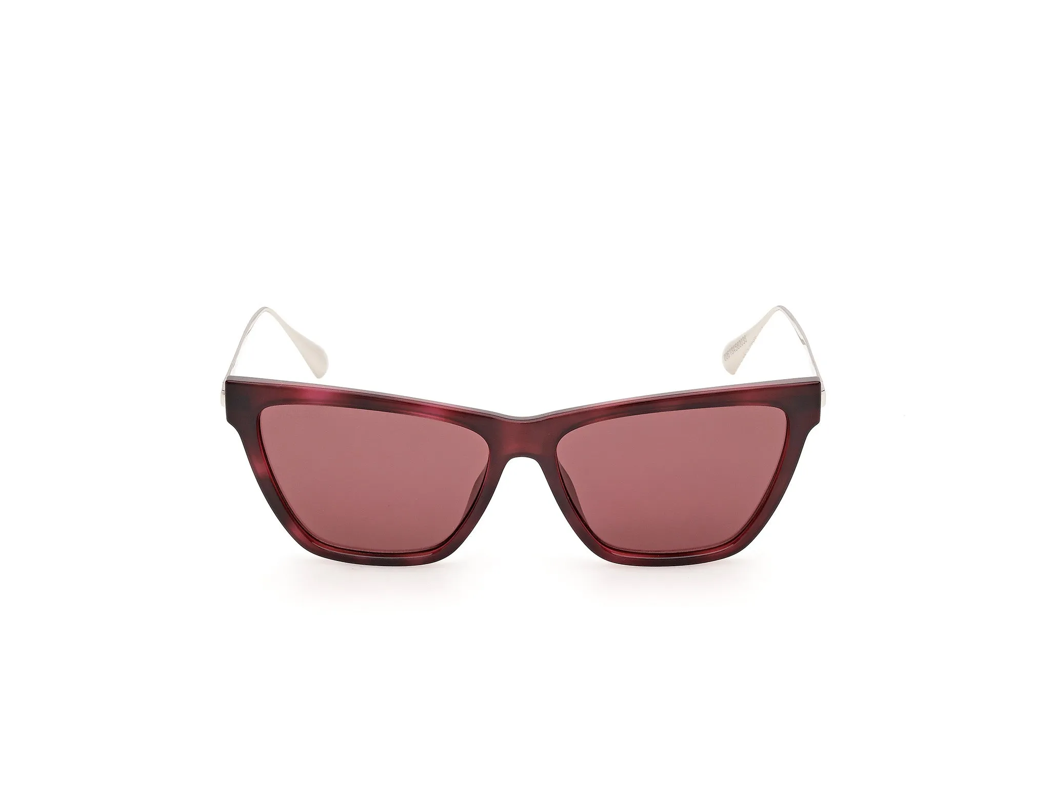 MAX&Co MO0174 54S Occhiali da sole Iniettato Havana Bordeaux Cat Eye Normale - immagine 2