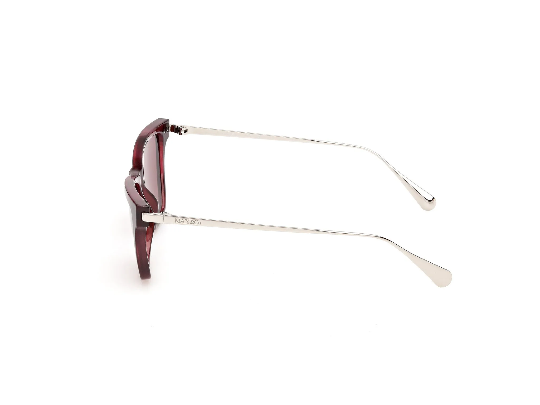 MAX&Co MO0174 54S Occhiali da sole Iniettato Havana Bordeaux Cat Eye Normale - immagine 3