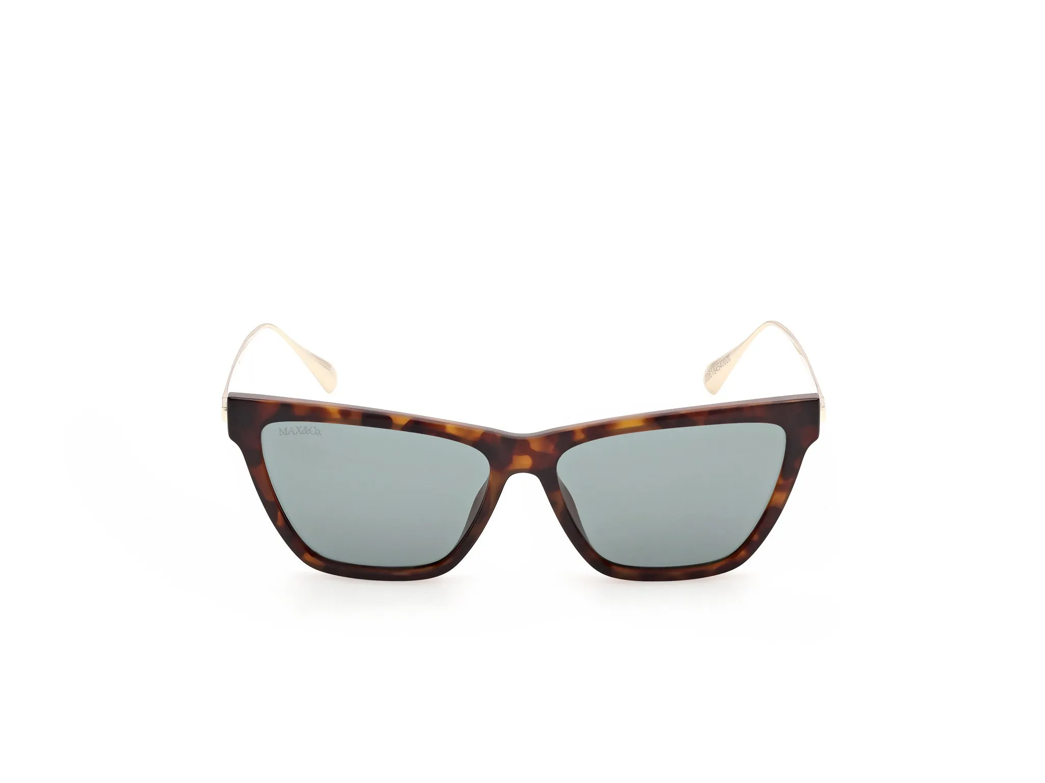 MAX&Co MO0174 53N Occhiali da sole Iniettato Havana Verde Cat Eye Normale - immagine 2