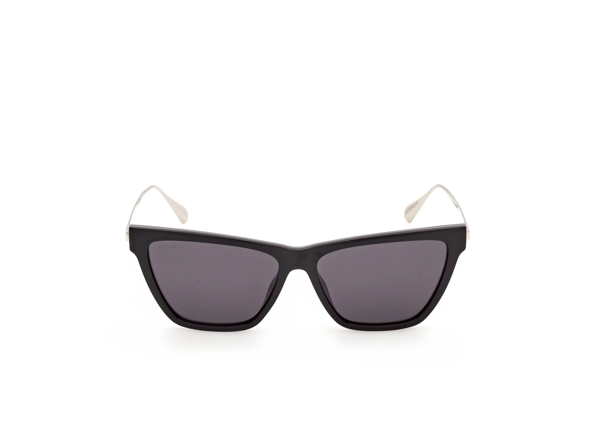 MAX&Co MO0174 01A Occhiali da sole Iniettato Nero Fumo Cat Eye Normale - immagine 2