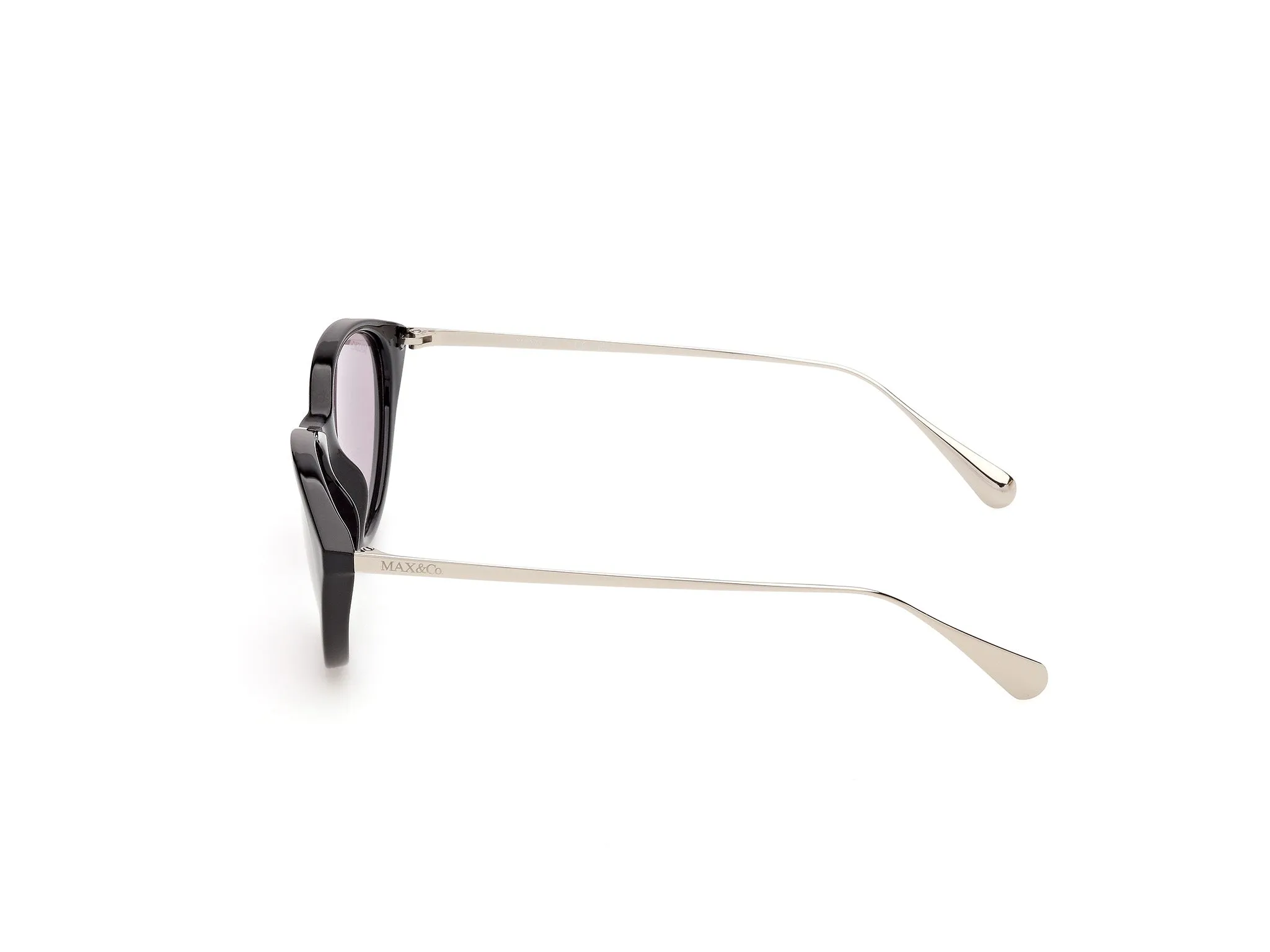 MAX&Co MO0173 01A Occhiali da sole Iniettato Nero Fumo Maschera Normale - immagine 3