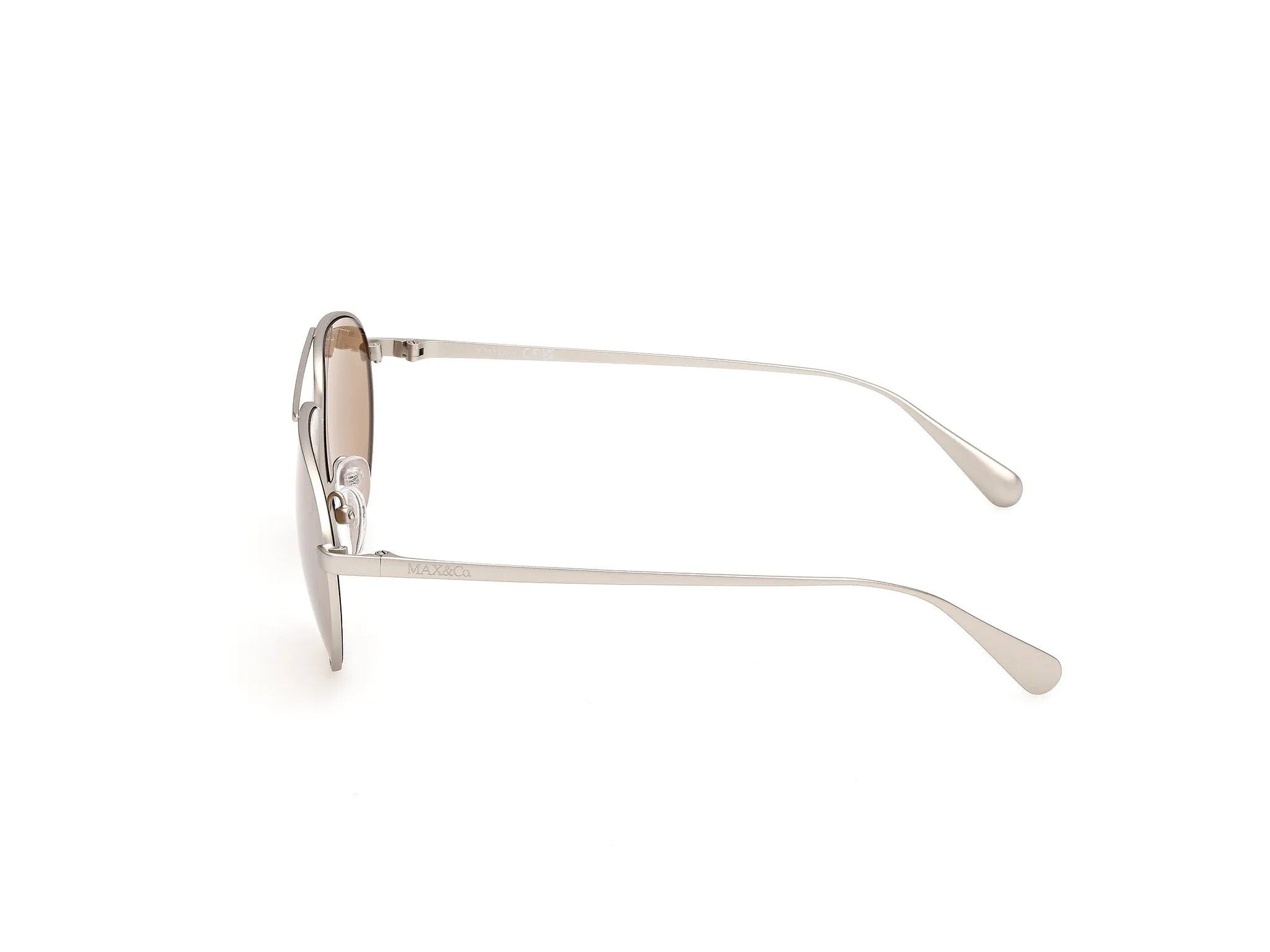 MAX&Co MO0172 17G Occhiali da sole Metallo Palladio Marrone Pilot Normale - immagine 3