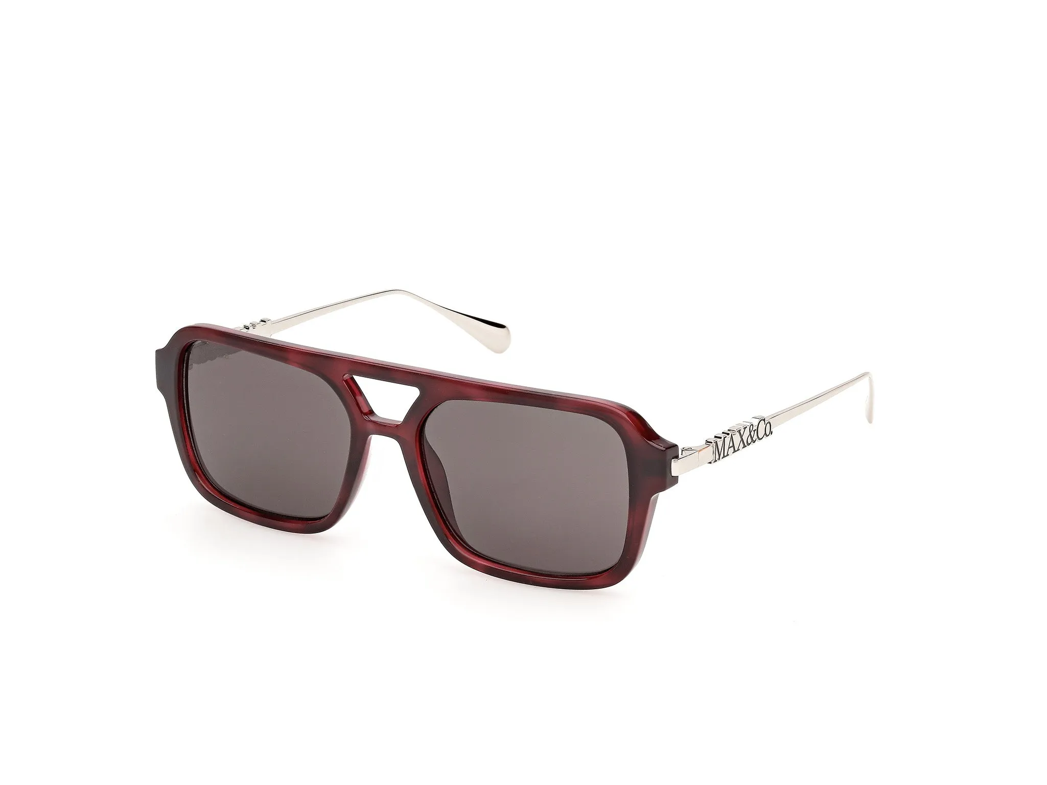 MAX&Co MO0171 54A Occhiali da sole Iniettato Havana Fumo Squadrata Normale - immagine 1