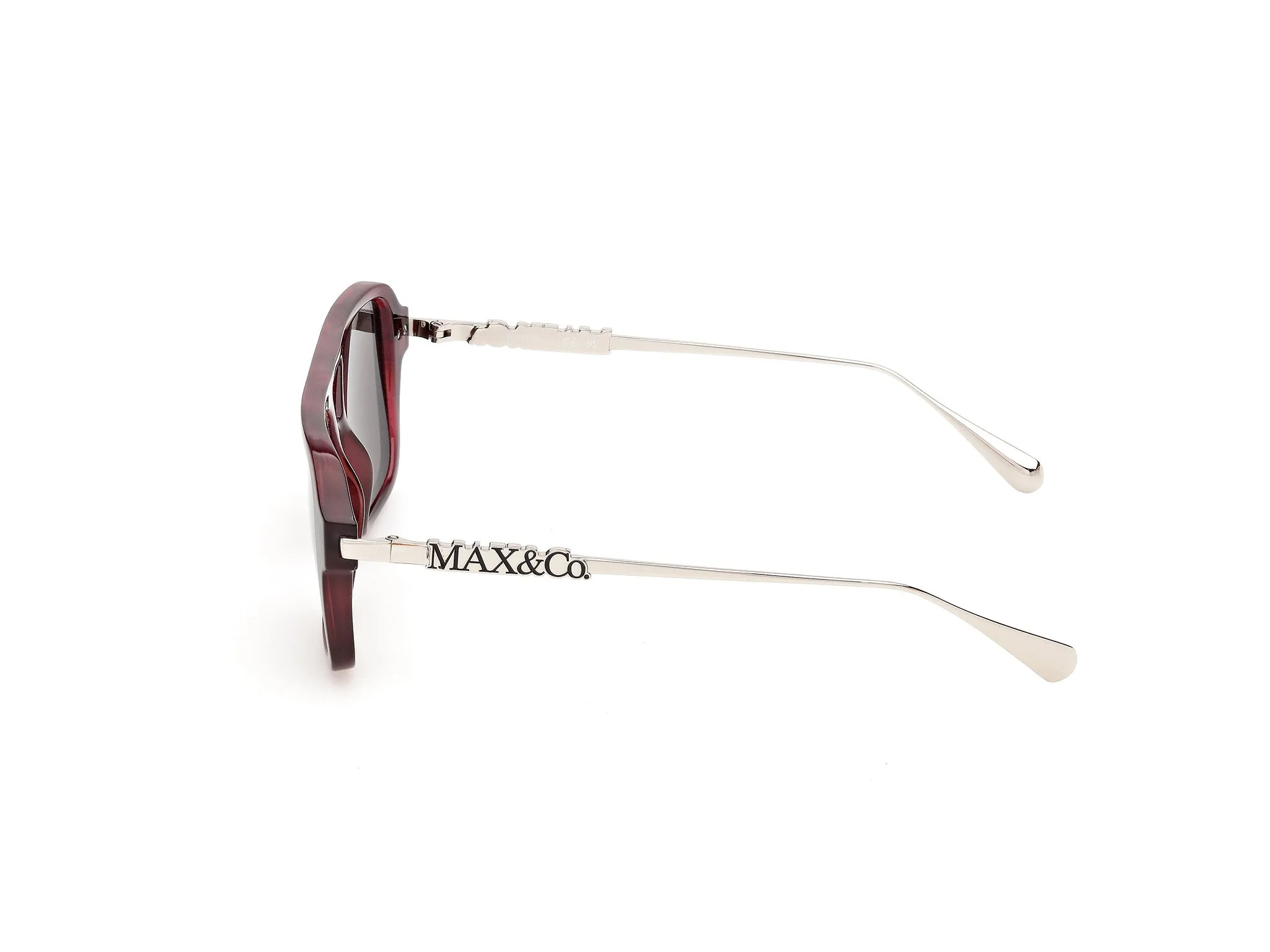 MAX&Co MO0171 54A Occhiali da sole Iniettato Havana Fumo Squadrata Normale - immagine 3