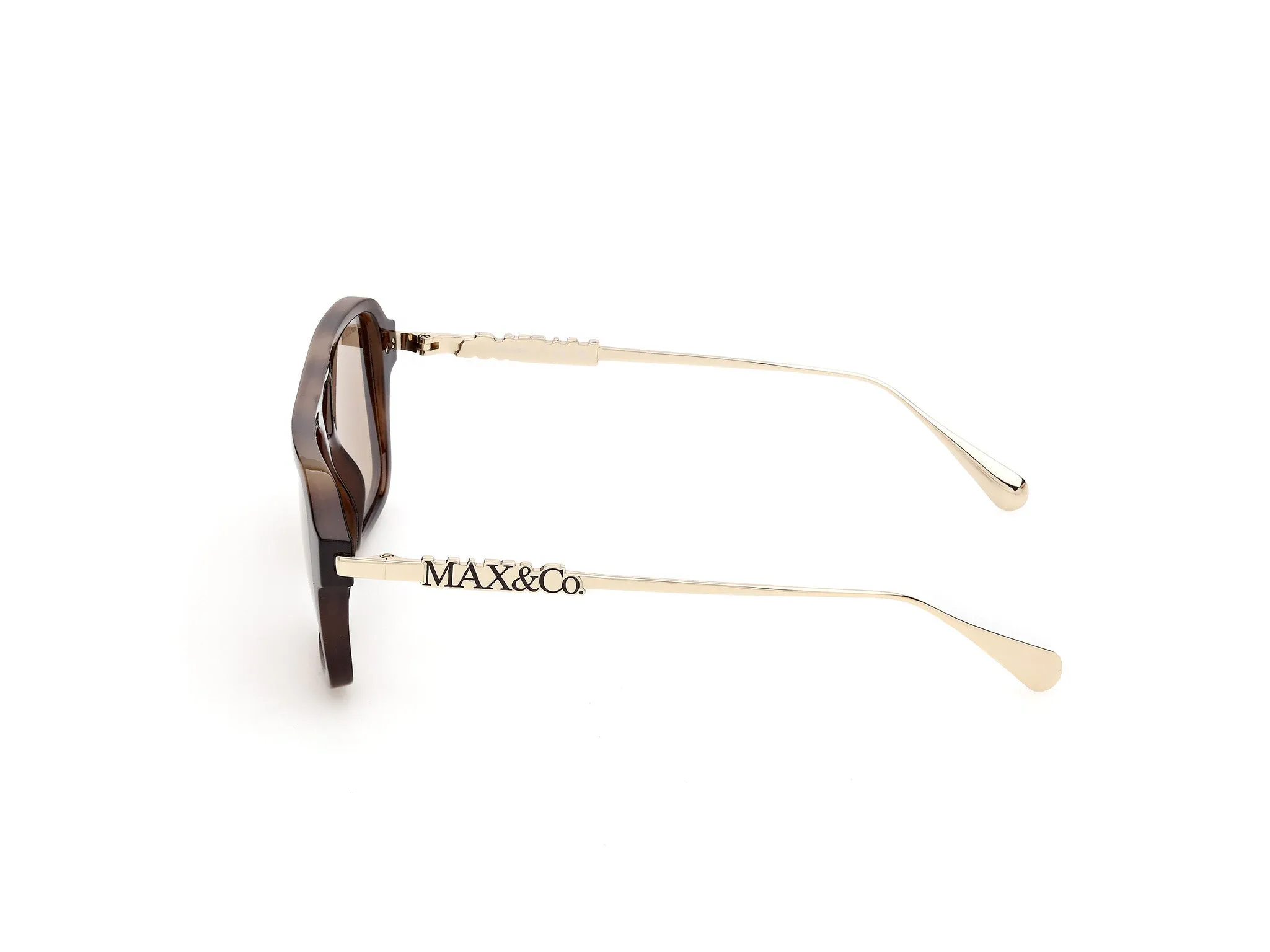MAX&Co MO0171 01A Occhiali da sole Iniettato Nero Fumo Squadrata Normale - immagine 3