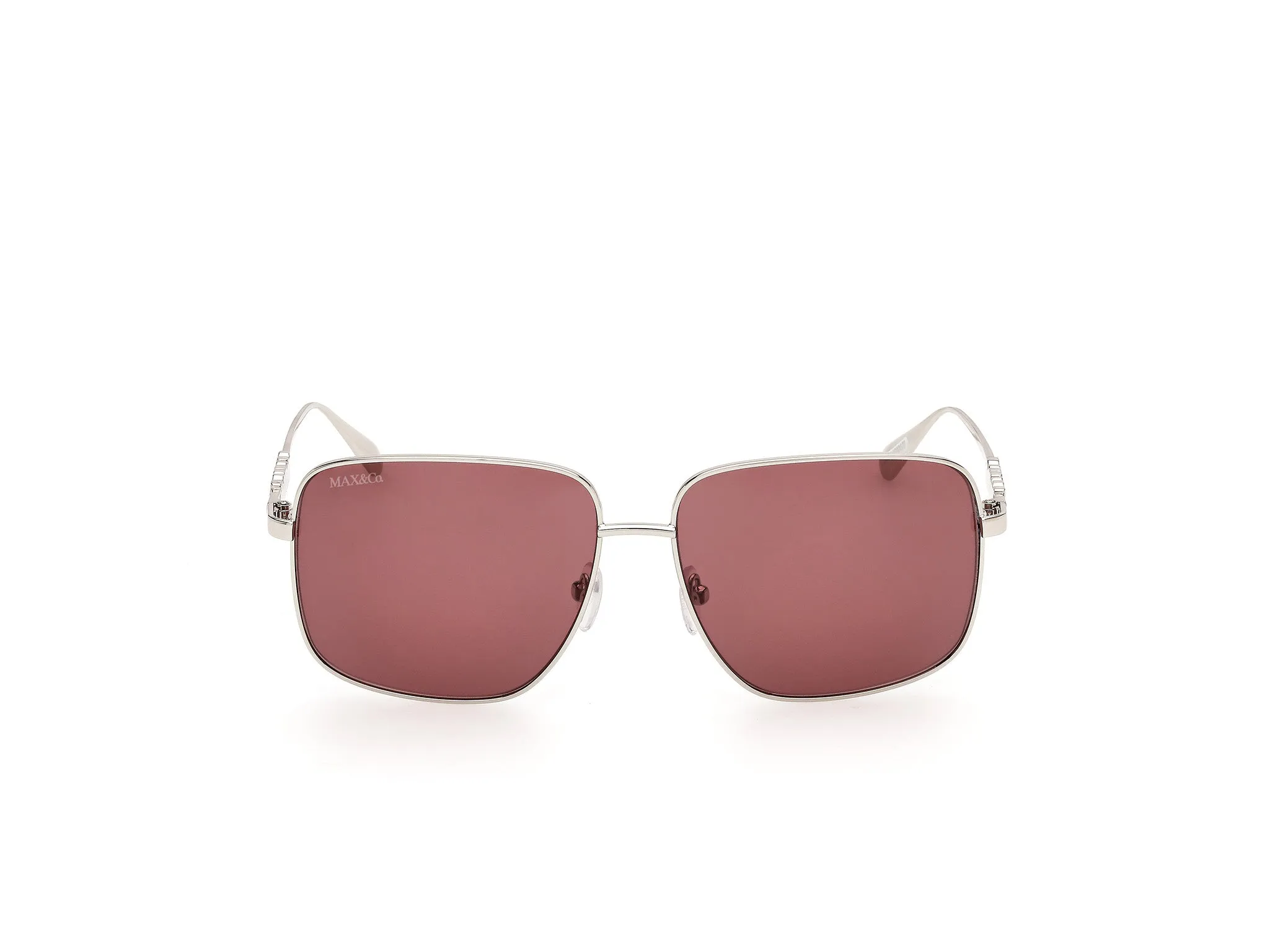 MAX&Co MO0170 16S Occhiali da sole Metallo Palladio Bordeaux Squadrata Normale - immagine 2