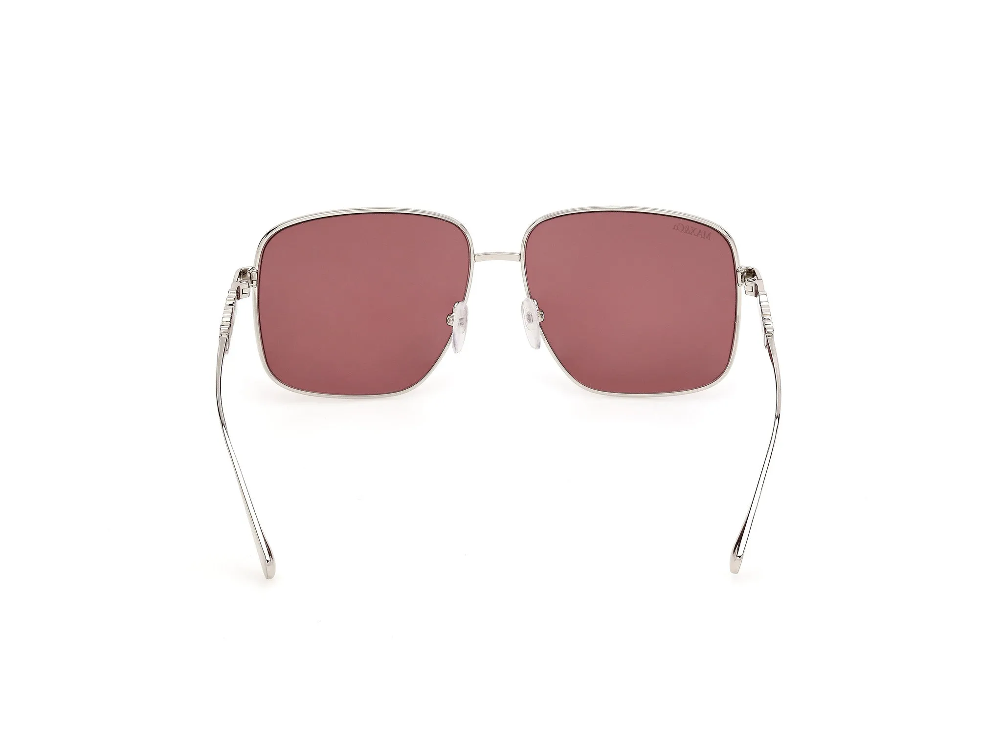 MAX&Co MO0170 16S Occhiali da sole Metallo Palladio Bordeaux Squadrata Normale - immagine 4