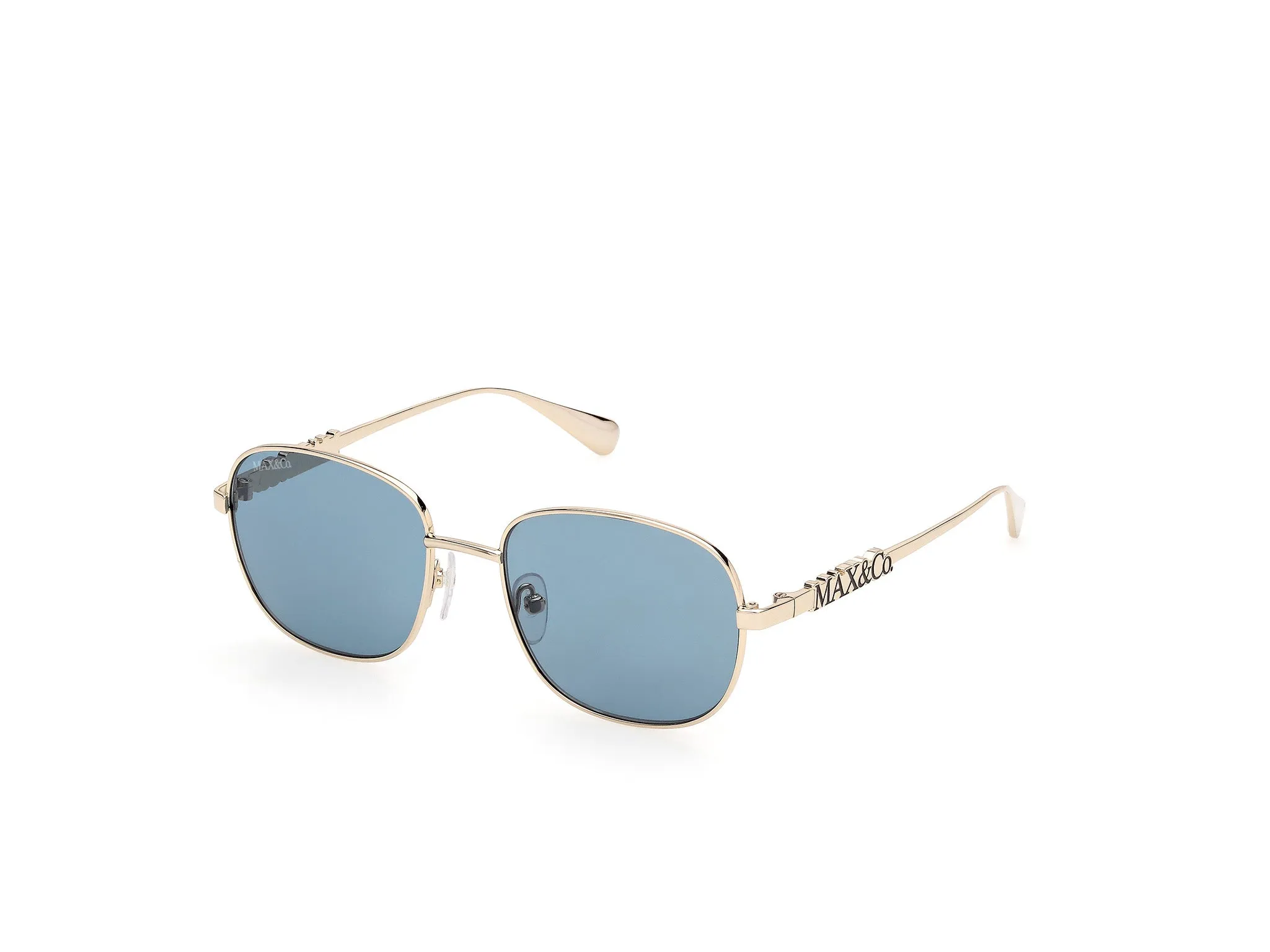 MAX&Co MO0169 32N Occhiali da sole Metallo Oro Verde Squadrata Normale - immagine 1