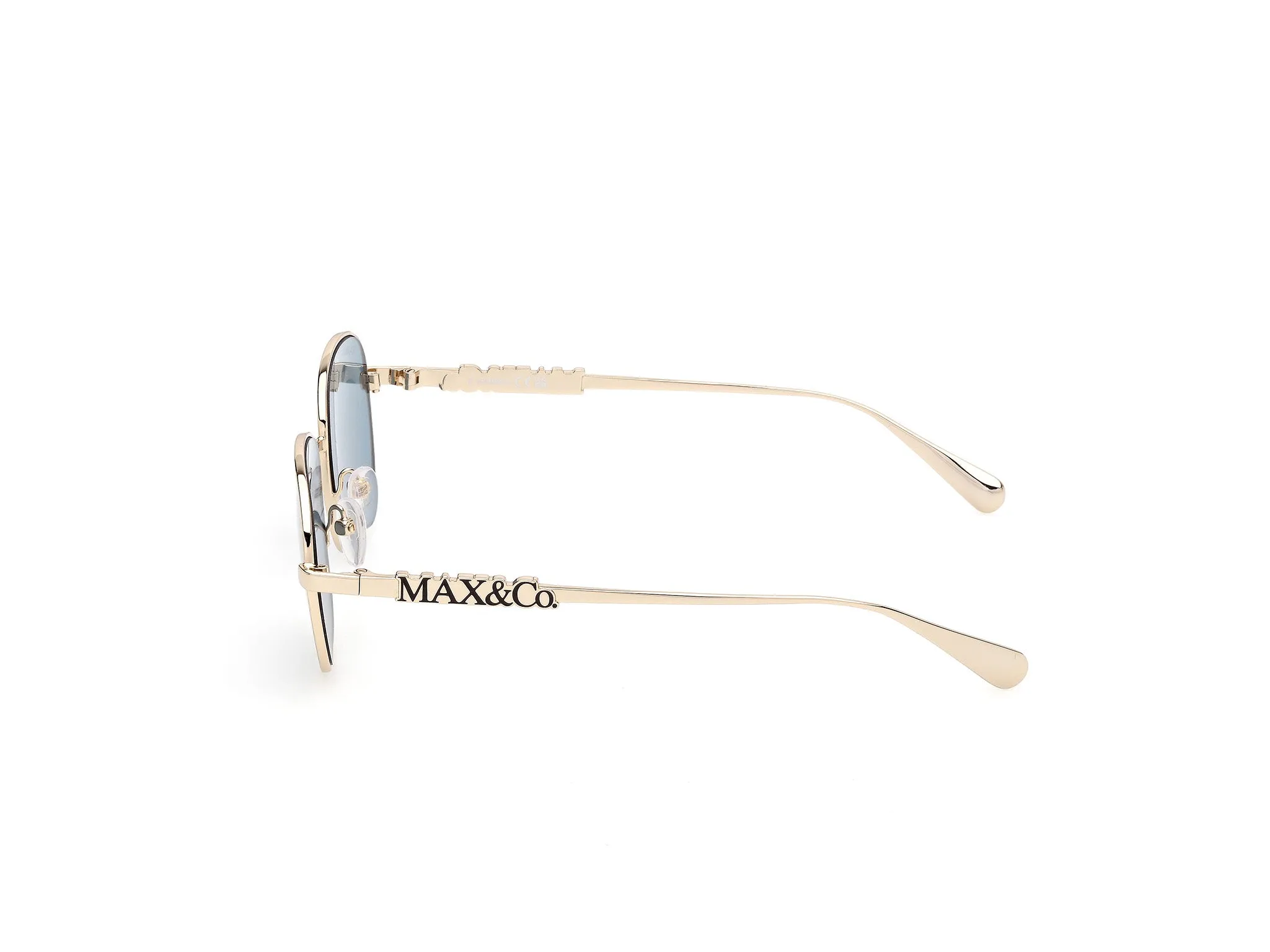 MAX&Co MO0169 32N Occhiali da sole Metallo Oro Verde Squadrata Normale - immagine 3