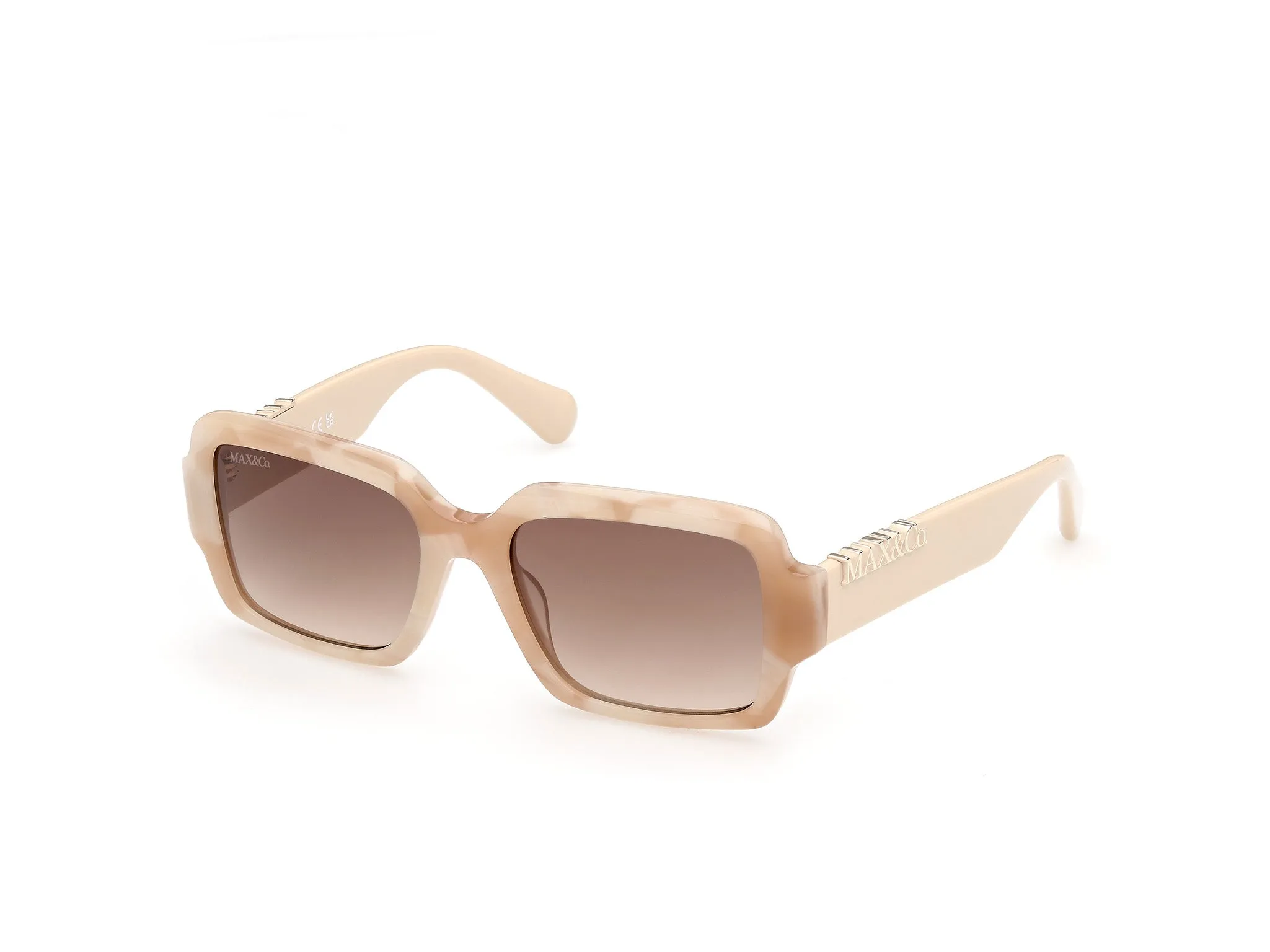 MAX&Co MO0168 59F Occhiali da sole Acetato Beige Marrone Squadrata Normale - immagine 1
