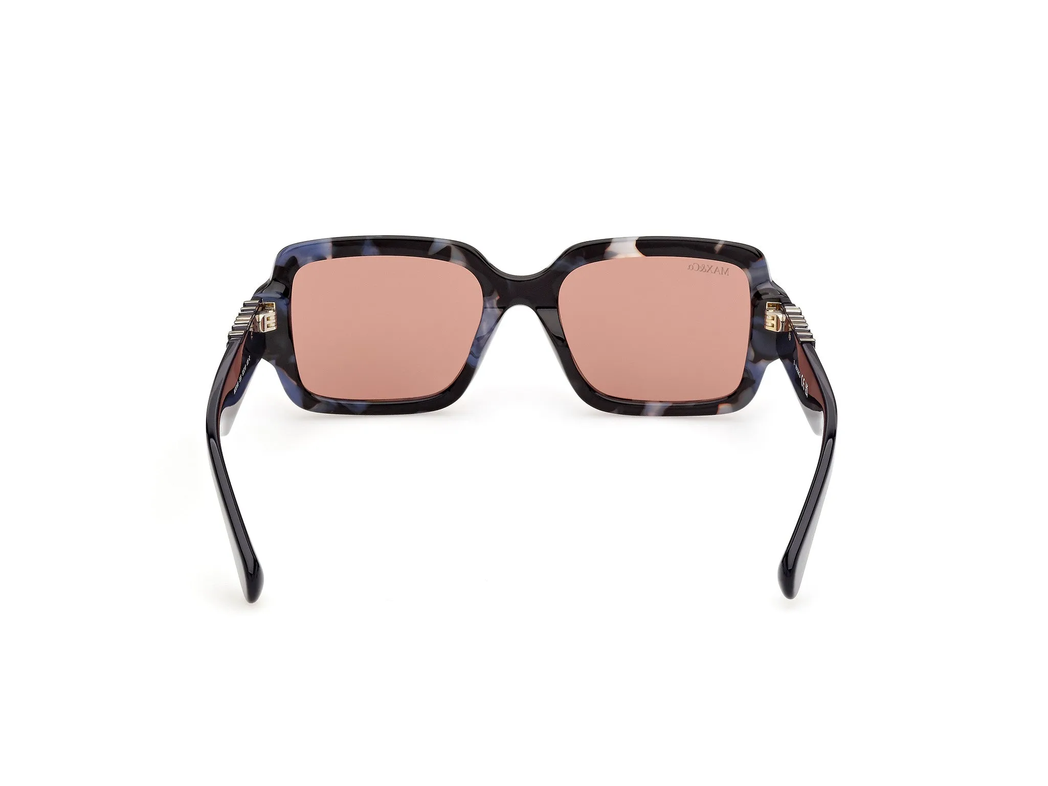MAX&Co MO0168 55S Occhiali da sole Acetato Havana Bordeaux Squadrata Normale - immagine 4