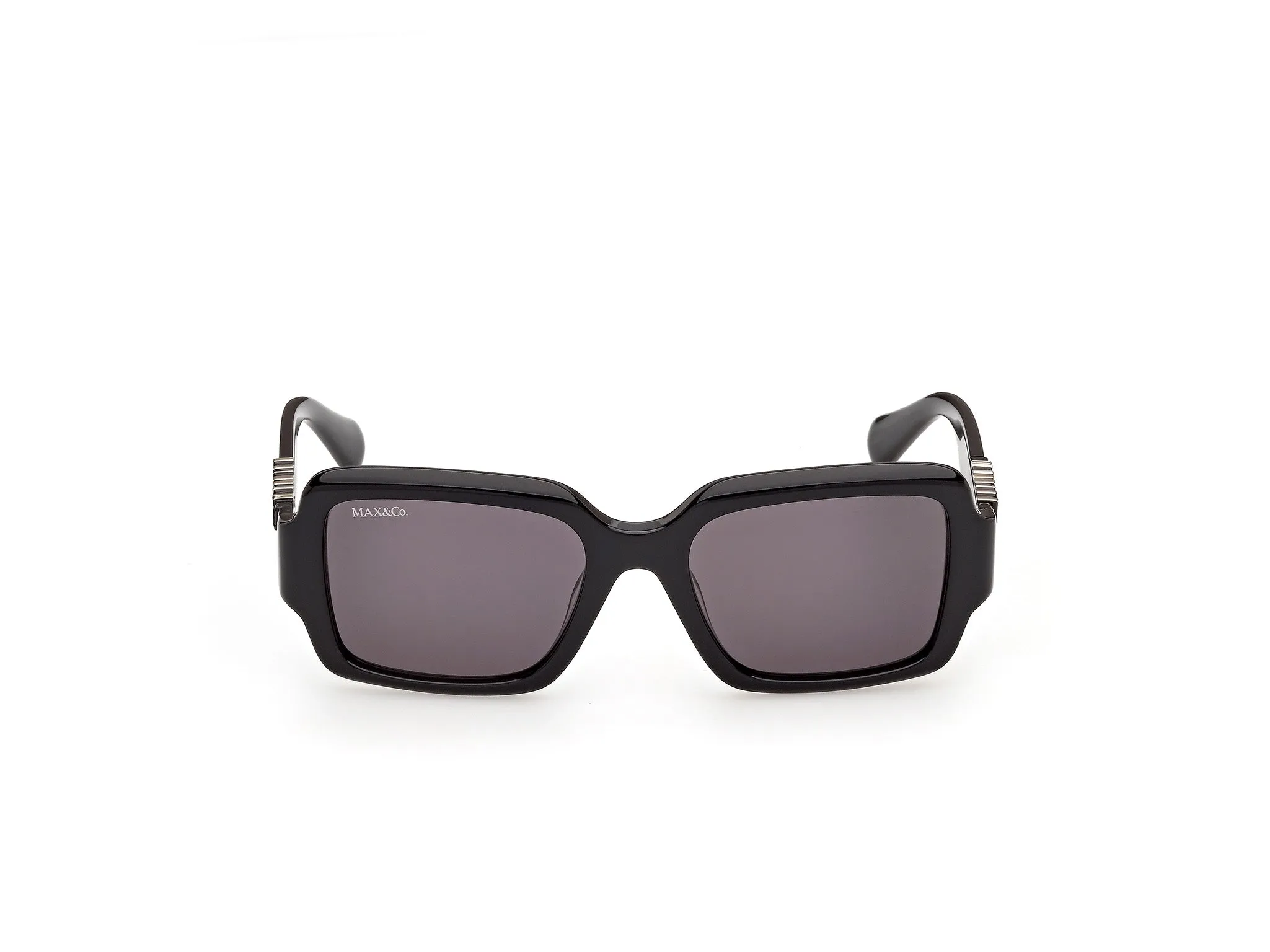 MAX&Co MO0168 01A Occhiali da sole Acetato Nero Fumo Squadrata Normale - immagine 2