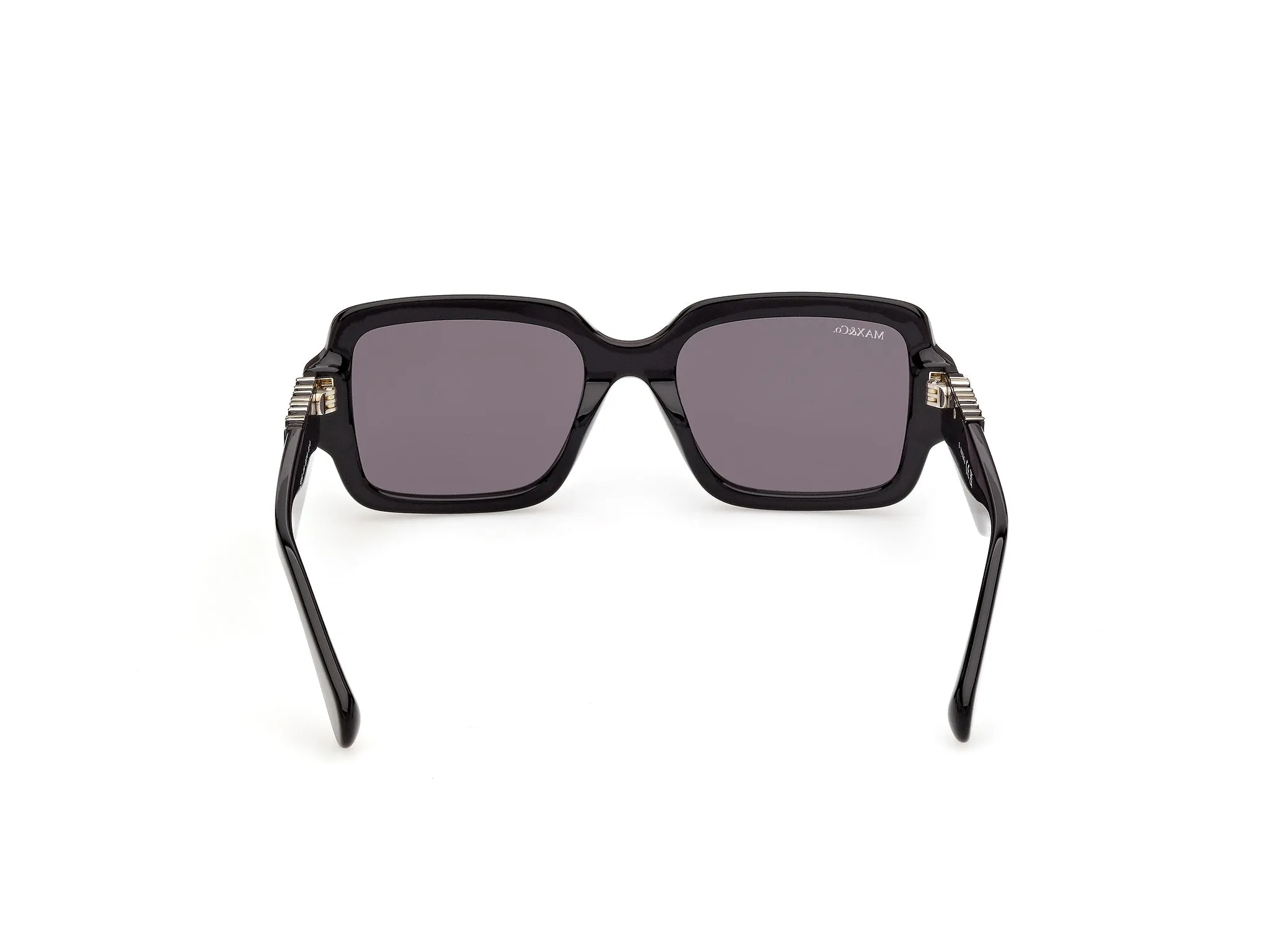 MAX&Co MO0168 01A Occhiali da sole Acetato Nero Fumo Squadrata Normale - immagine 4