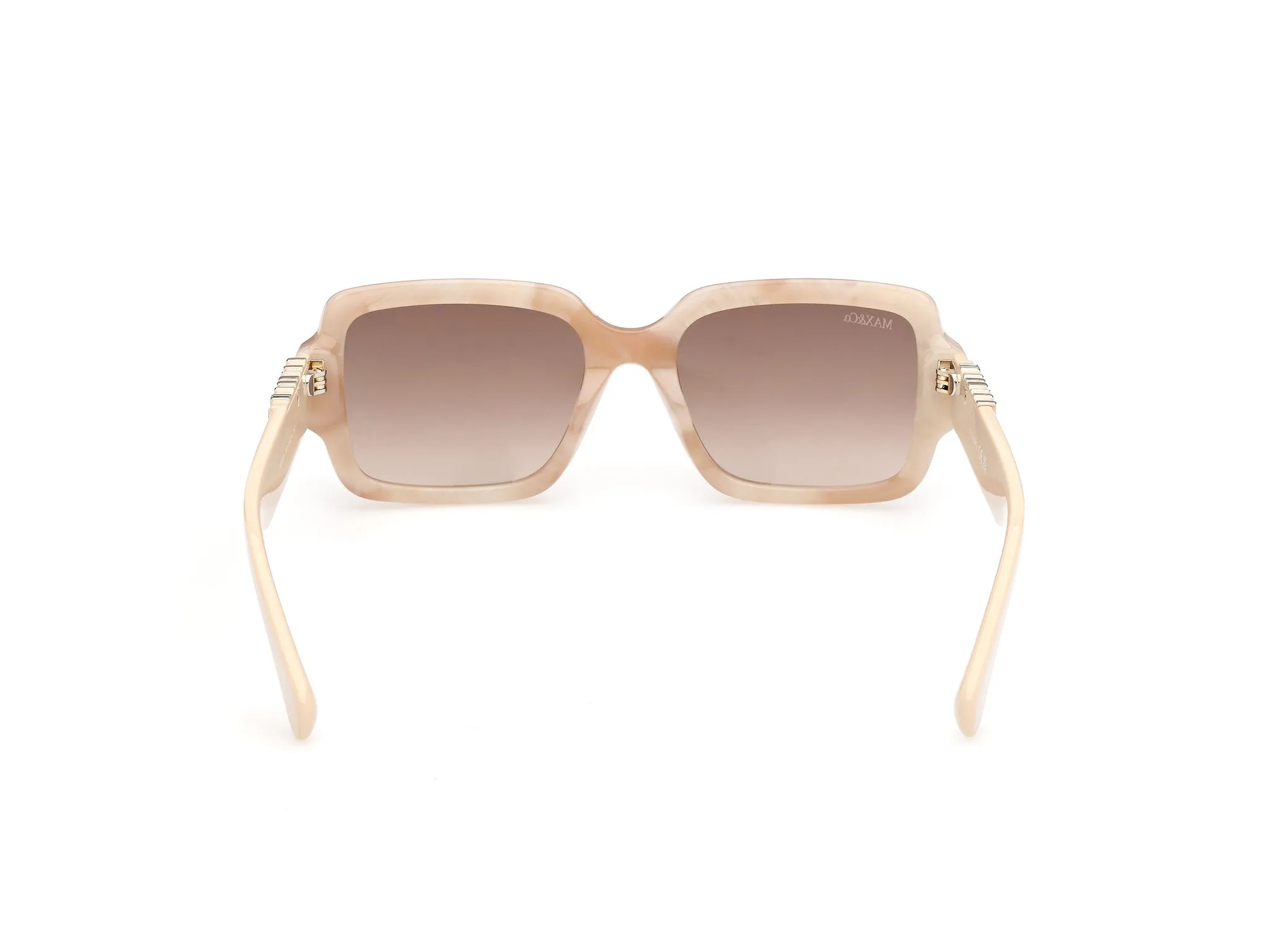 MAX&Co MO0168 59F Occhiali da sole Acetato Beige Marrone Squadrata Normale - immagine 4