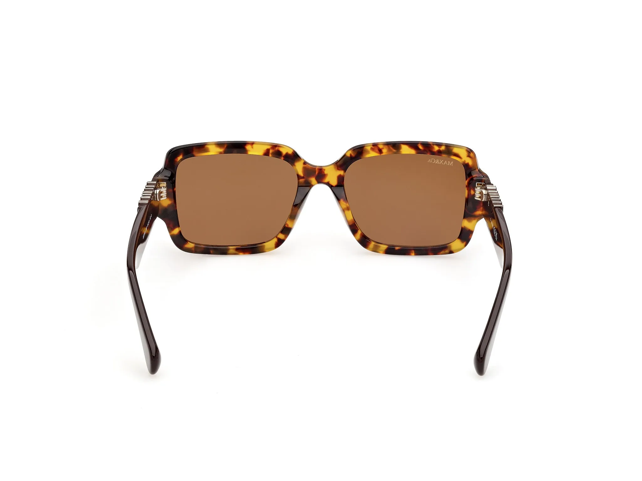MAX&Co MO0168 53E Occhiali da sole Acetato Havana Marrone Squadrata Normale - immagine 4