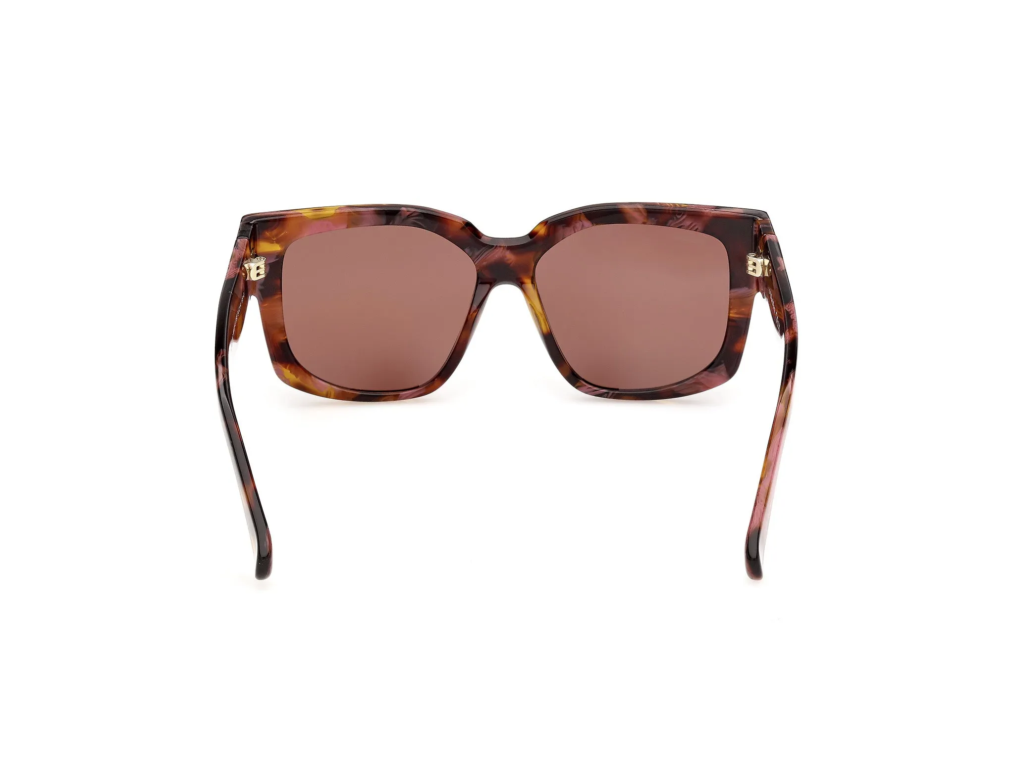 Max Mara MM0145 GLIMPSE-7 55E Occhiali da sole Acetato Havana Marrone Rotonda Normale - immagine 4