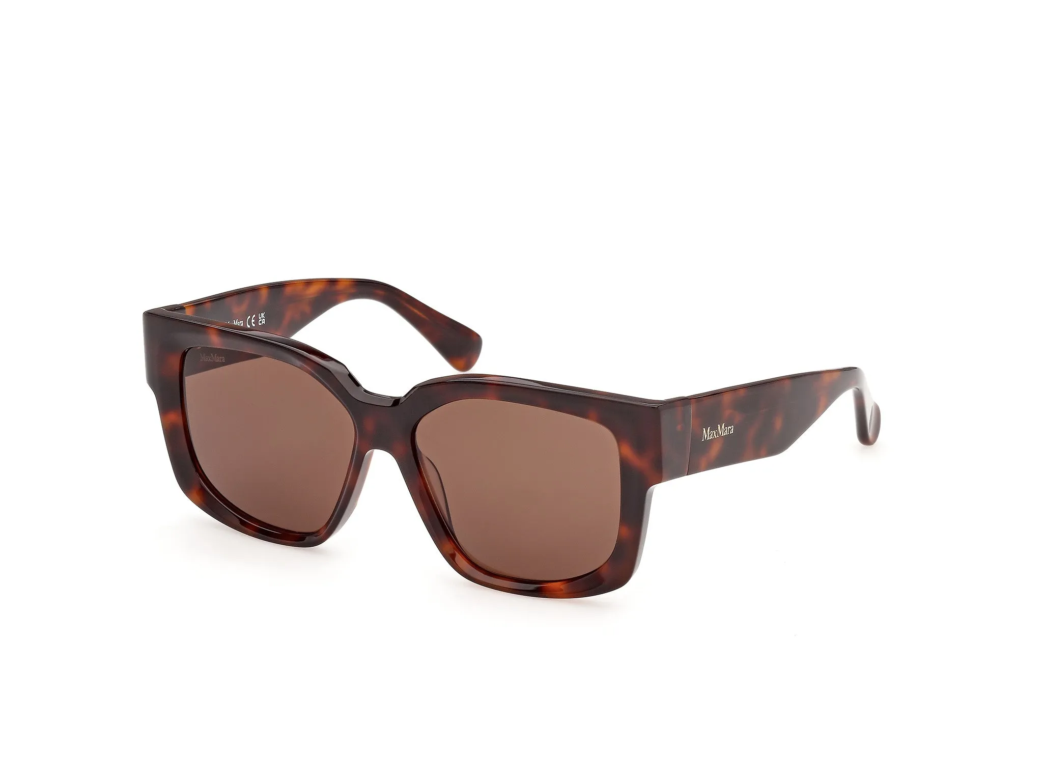 Max Mara MM0145 GLIMPSE-7 52E Occhiali da sole Acetato Havana Marrone Rotonda Normale - immagine 1