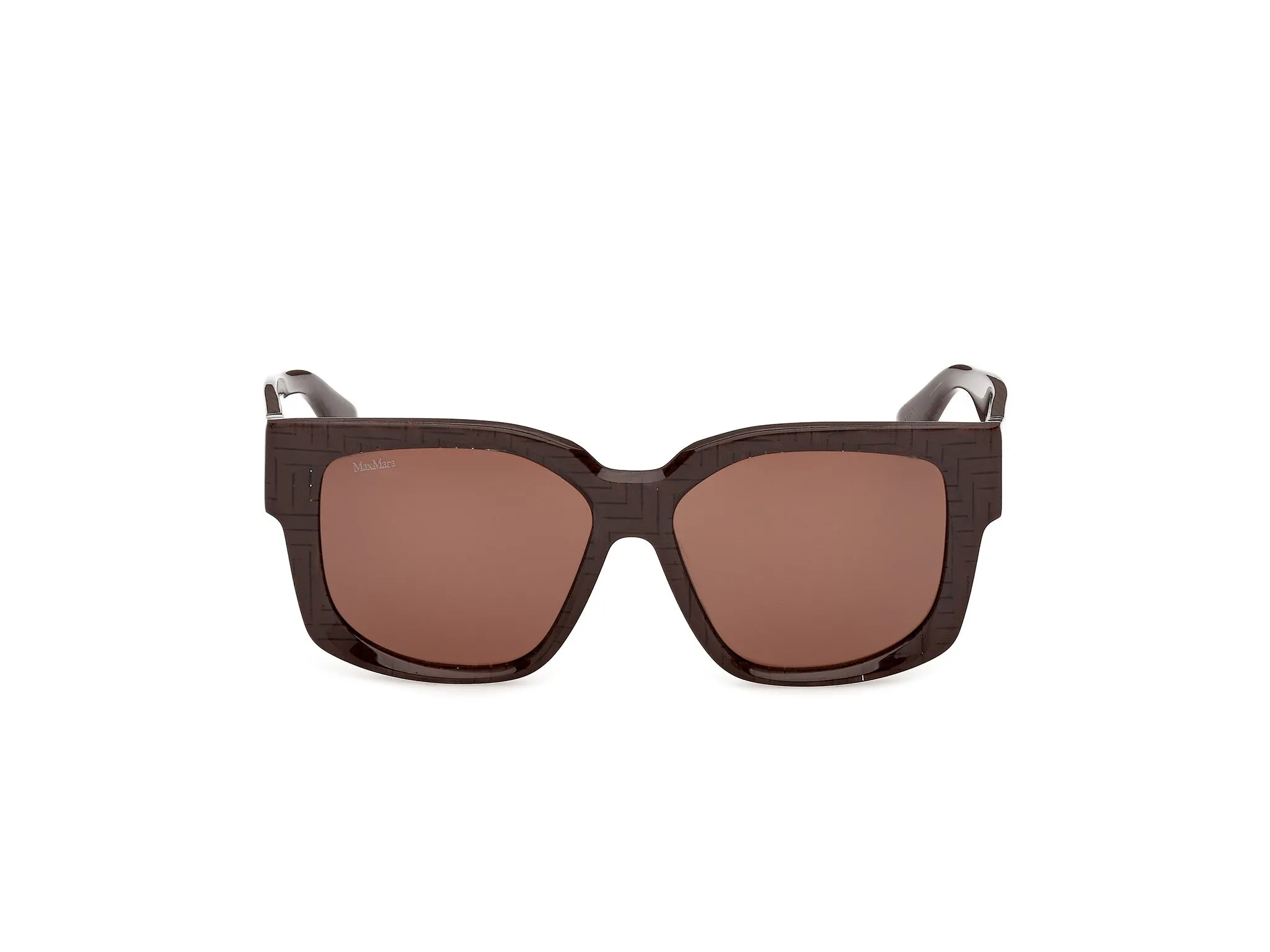 Max Mara MM0145 GLIMPSE-7 50J Occhiali da sole Acetato Marrone Marrone Rotonda Normale - immagine 2