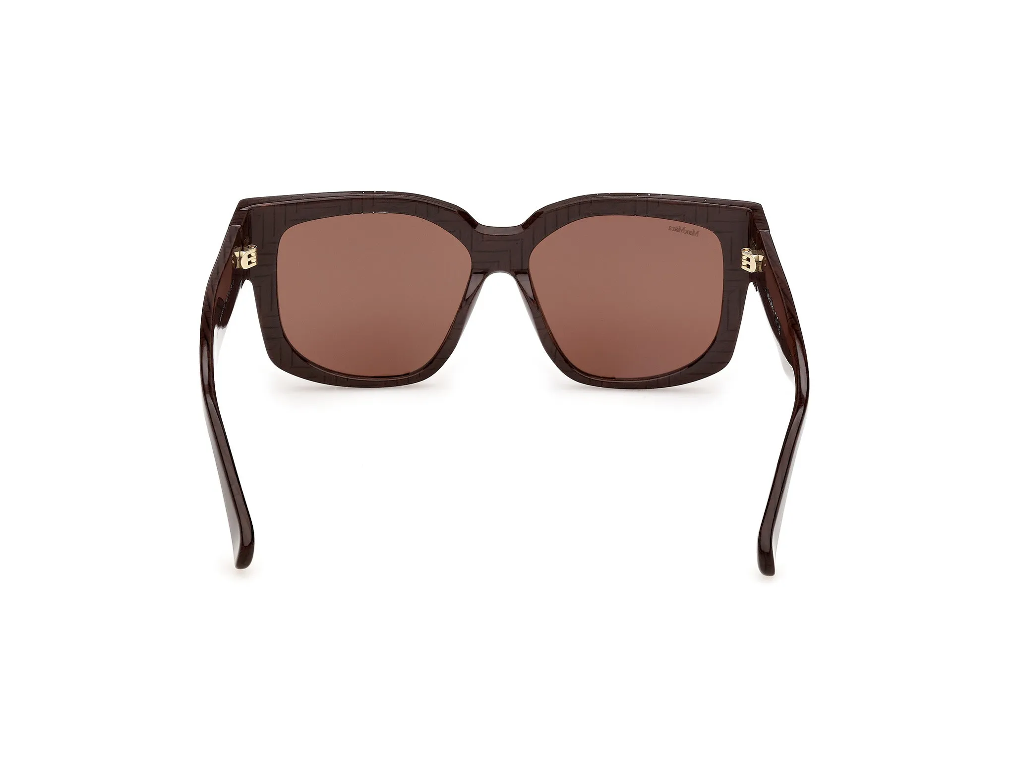 Max Mara MM0145 GLIMPSE-7 50J Occhiali da sole Acetato Marrone Marrone Rotonda Normale - immagine 4