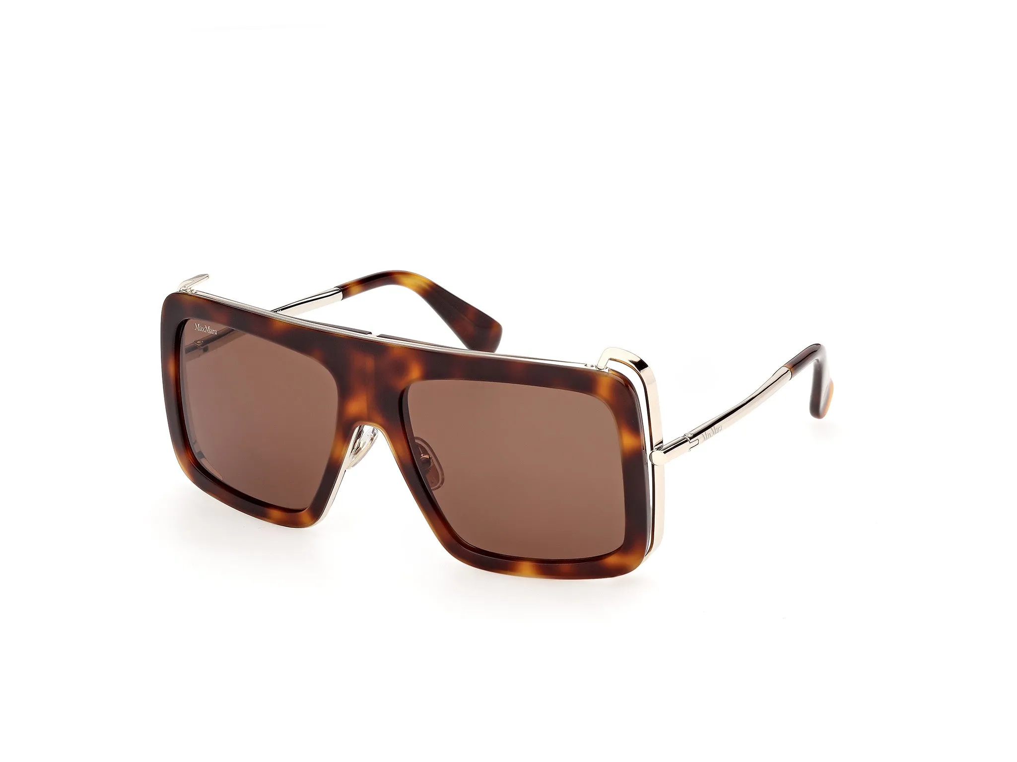 Max Mara MM0119 JEAN 52E Occhiali da sole Acetato Havana Marrone Squadrata Normale - immagine 1