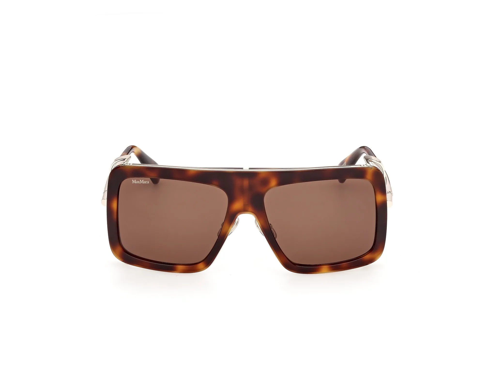 Max Mara MM0119 JEAN 52E Occhiali da sole Acetato Havana Marrone Squadrata Normale - immagine 2