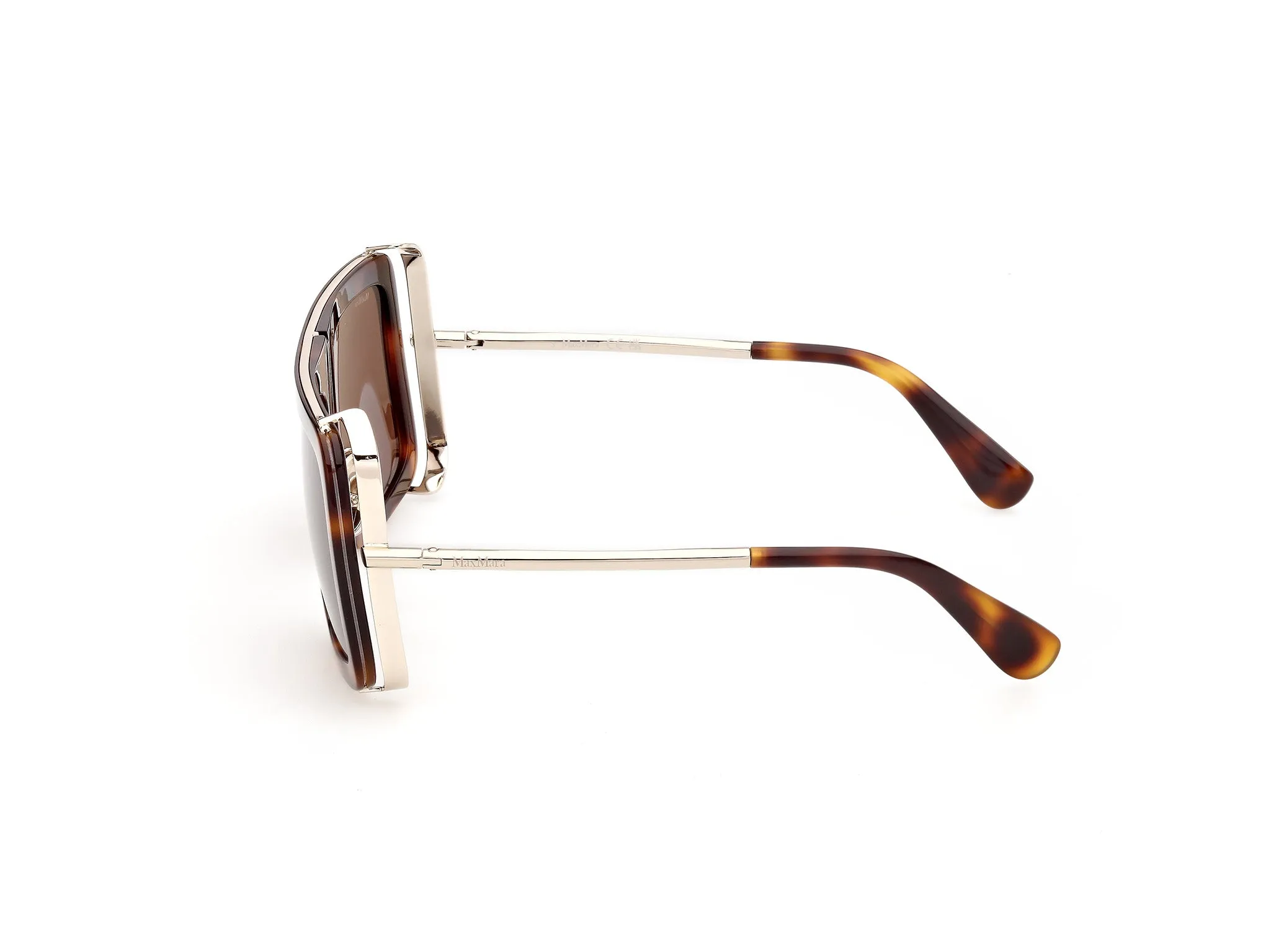 Max Mara MM0119 JEAN 52E Occhiali da sole Acetato Havana Marrone Squadrata Normale - immagine 3