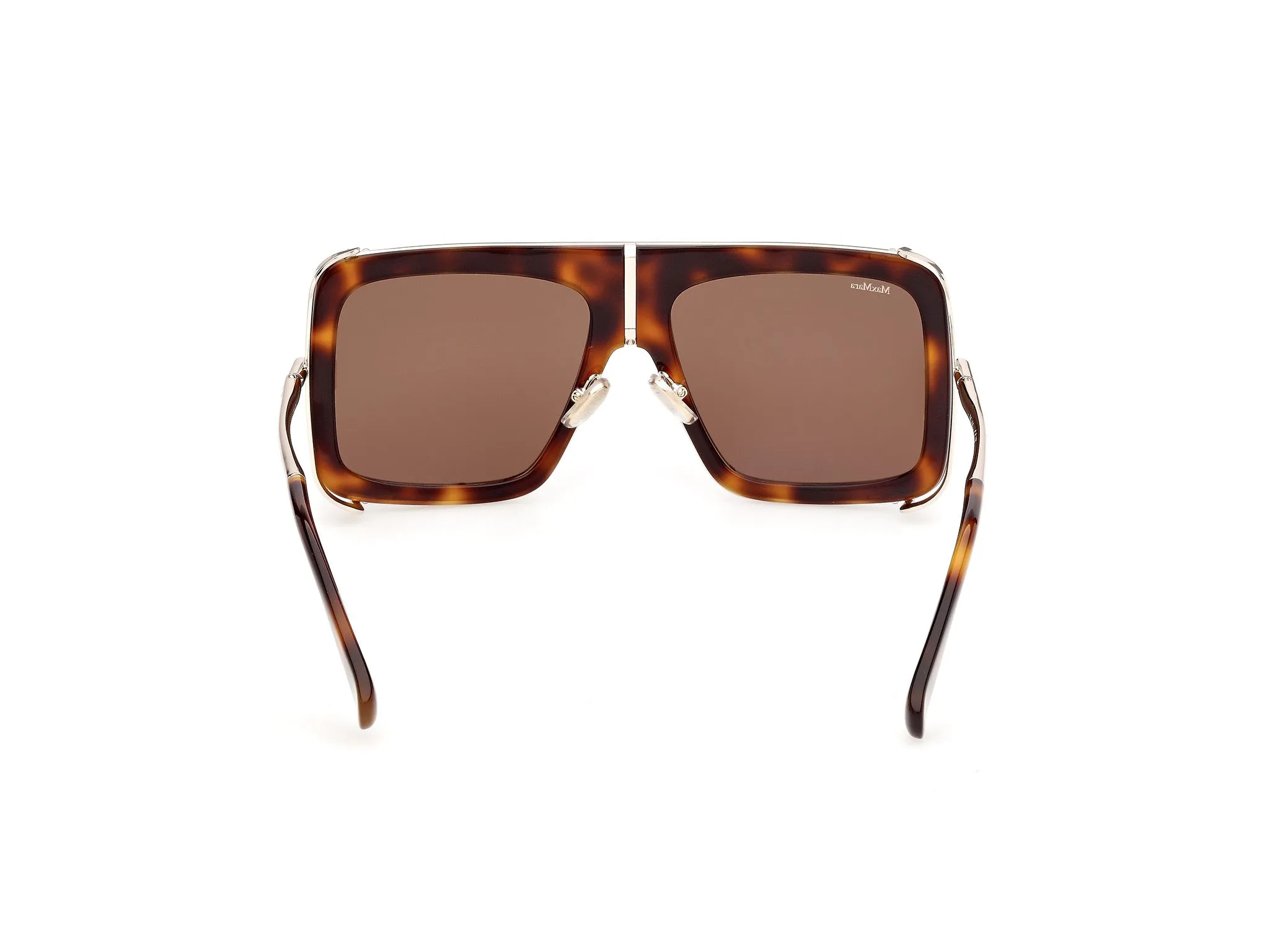 Max Mara MM0119 JEAN 52E Occhiali da sole Acetato Havana Marrone Squadrata Normale - immagine 4
