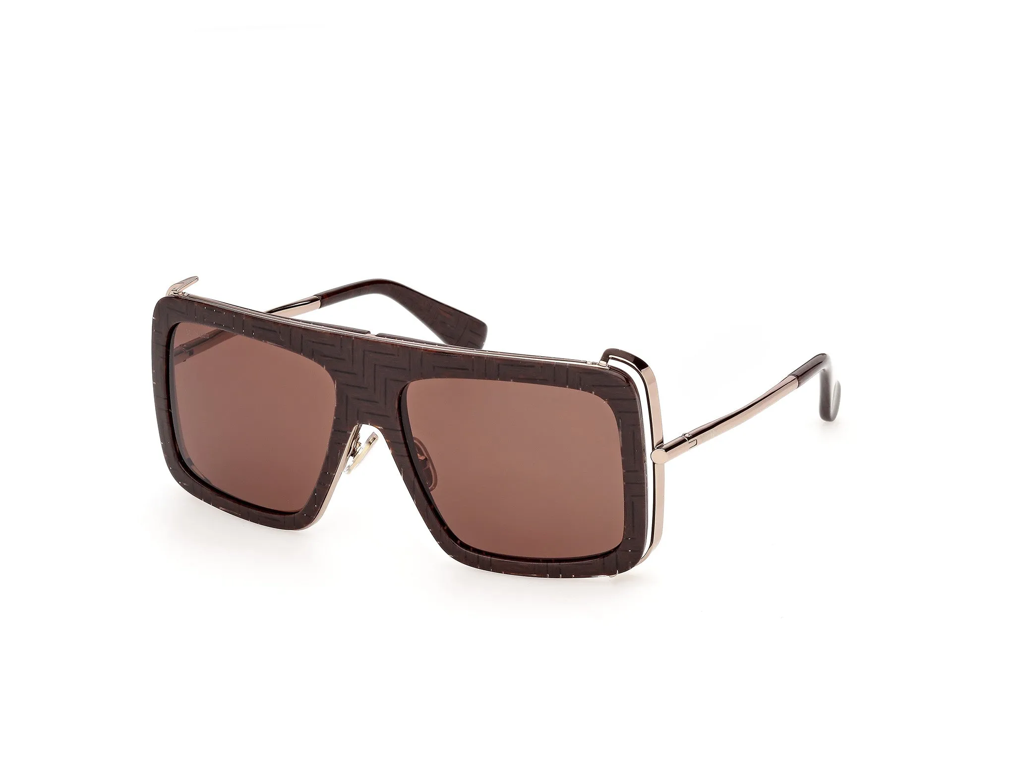 Max Mara MM0119 JEAN 50E Occhiali da sole Acetato Marrone Marrone Squadrata Normale - immagine 1