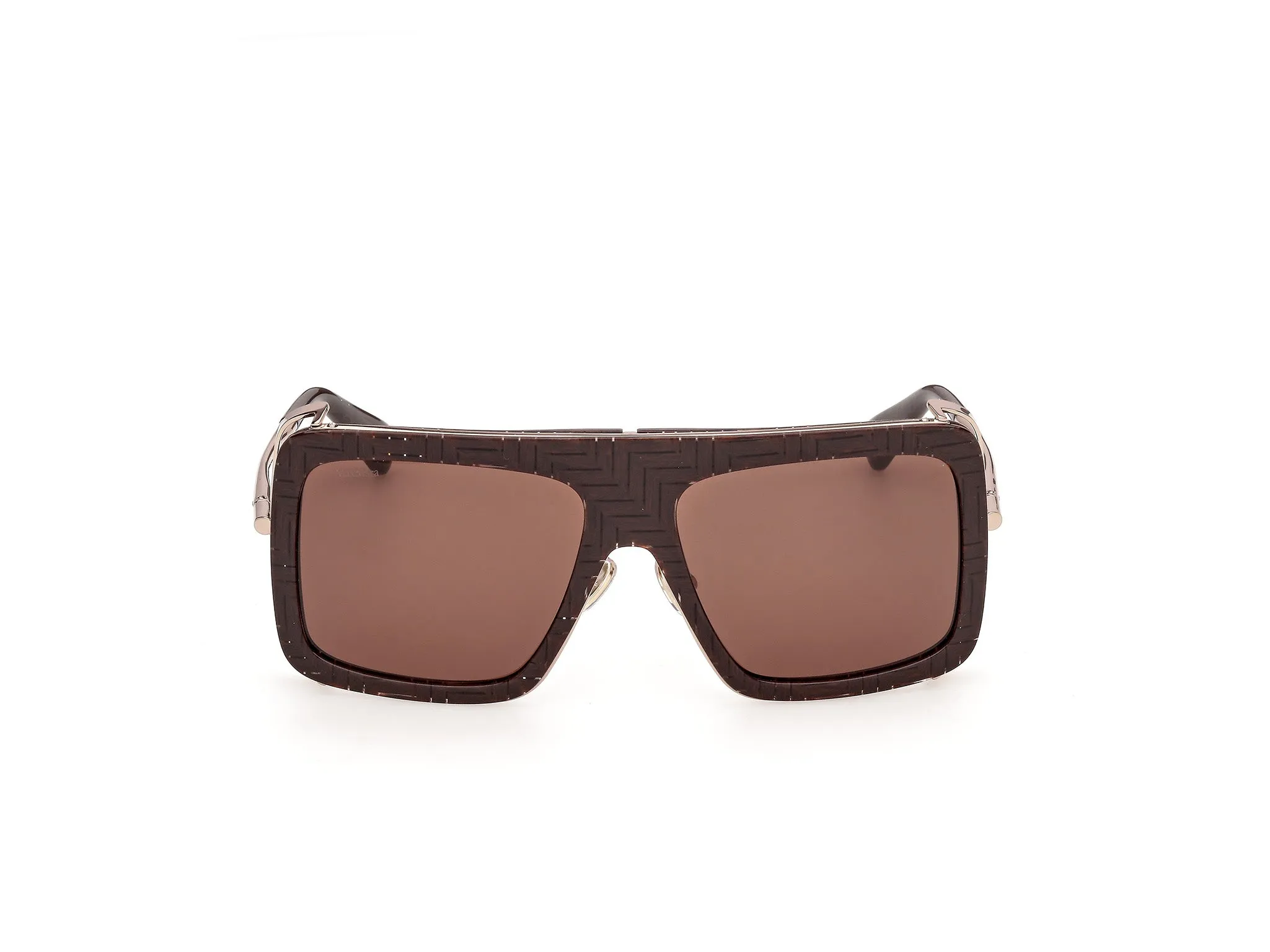 Max Mara MM0119 JEAN 50E Occhiali da sole Acetato Marrone Marrone Squadrata Normale - immagine 2